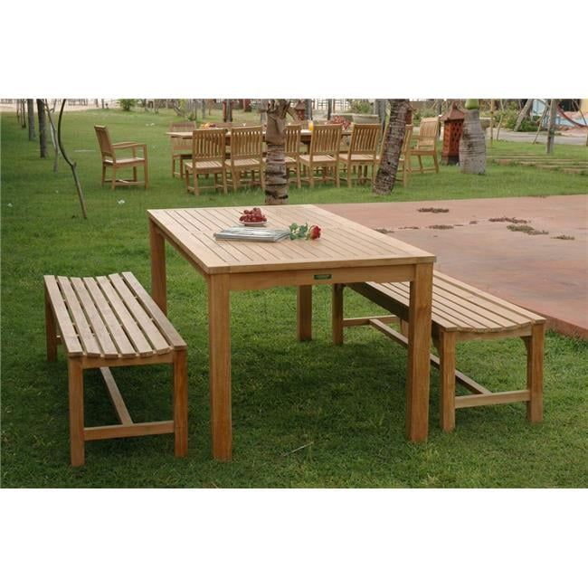 Bahama Natural Teak 6-Person Outdoor Dining Set