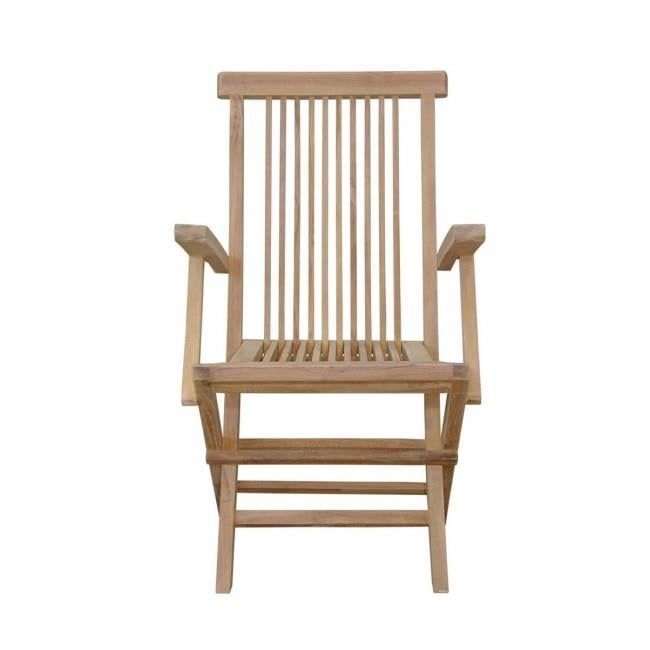 Bristol Teak Folding Outdoor Dining Armchair