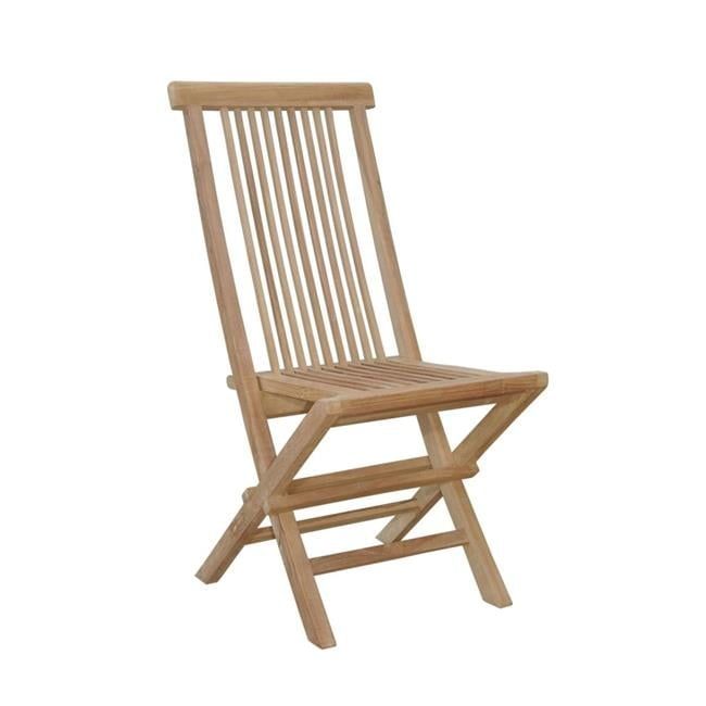 Bristol Natural Teak Armless Folding Outdoor Dining Chair