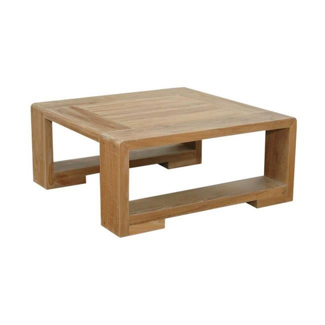 Capistrano Teak Wood Square Deep Seating Ottoman