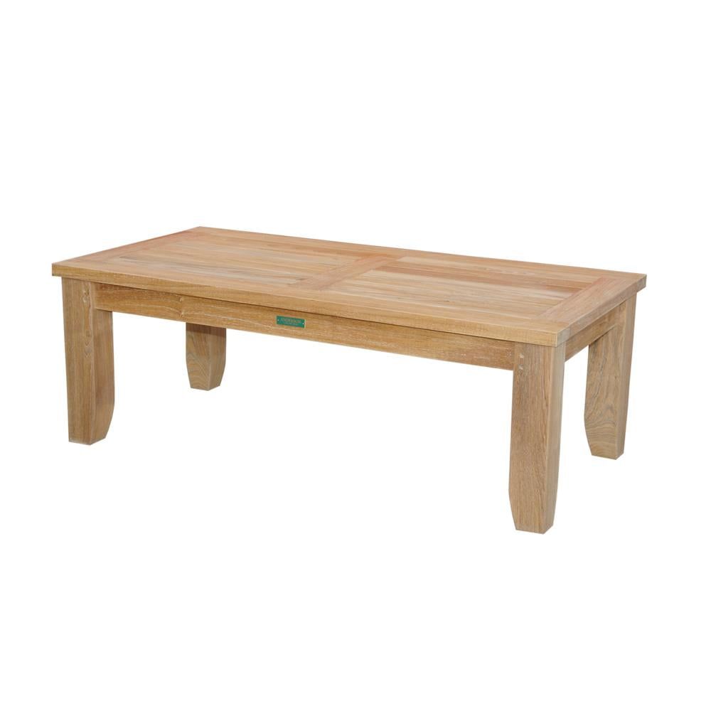 Luxe Rectangular Natural Teak Outdoor Coffee Table