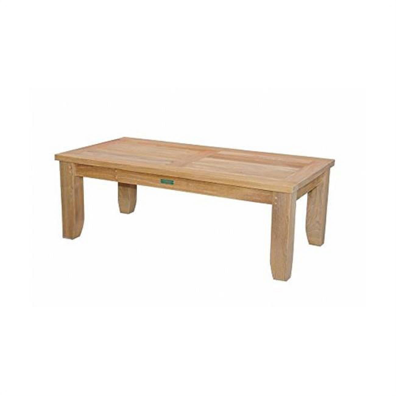 Luxe Rectangular Natural Teak Outdoor Coffee Table