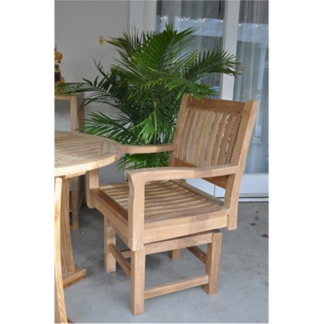 Natural Teak Rocking Dining Armchair with Cushions