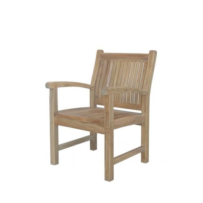 Sahara Teak Outdoor Dining Armchair with Curved Back