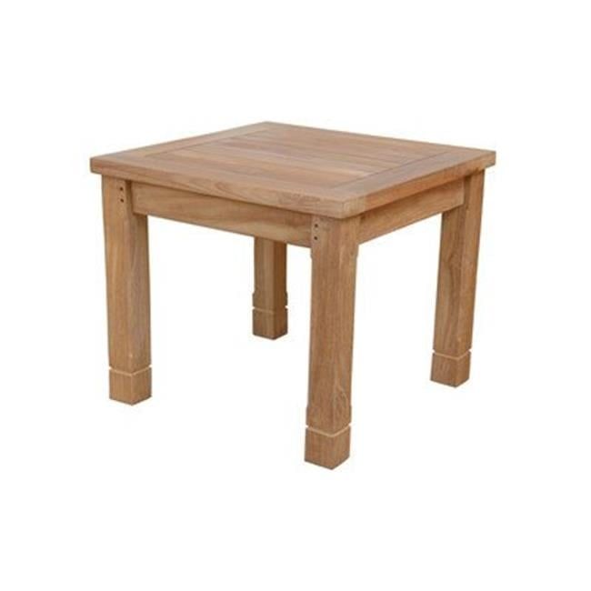 Chapman Teak Wide-Slat Square Outdoor Side Table