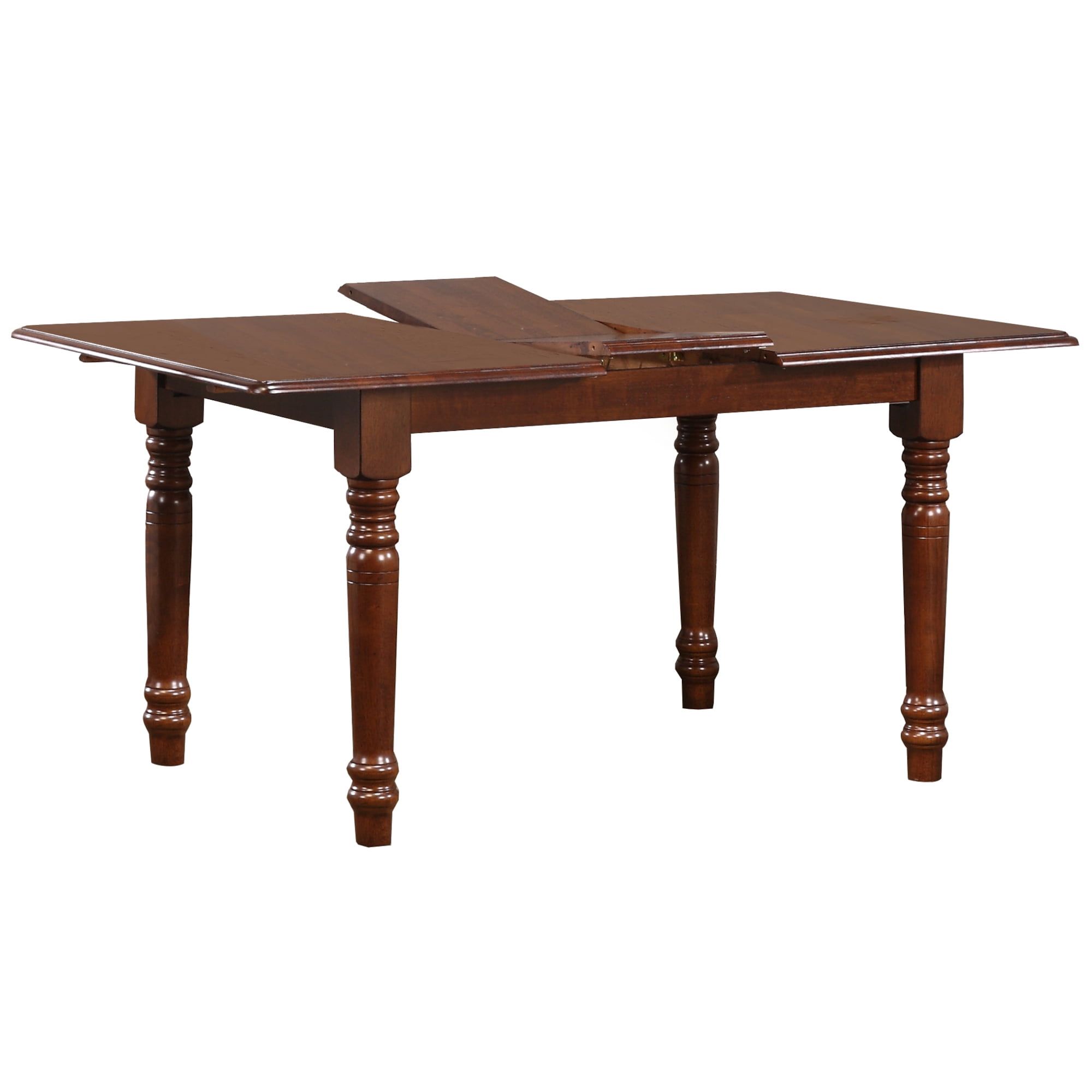 Chestnut Brown Extendable Rectangular Farmhouse Dining Table