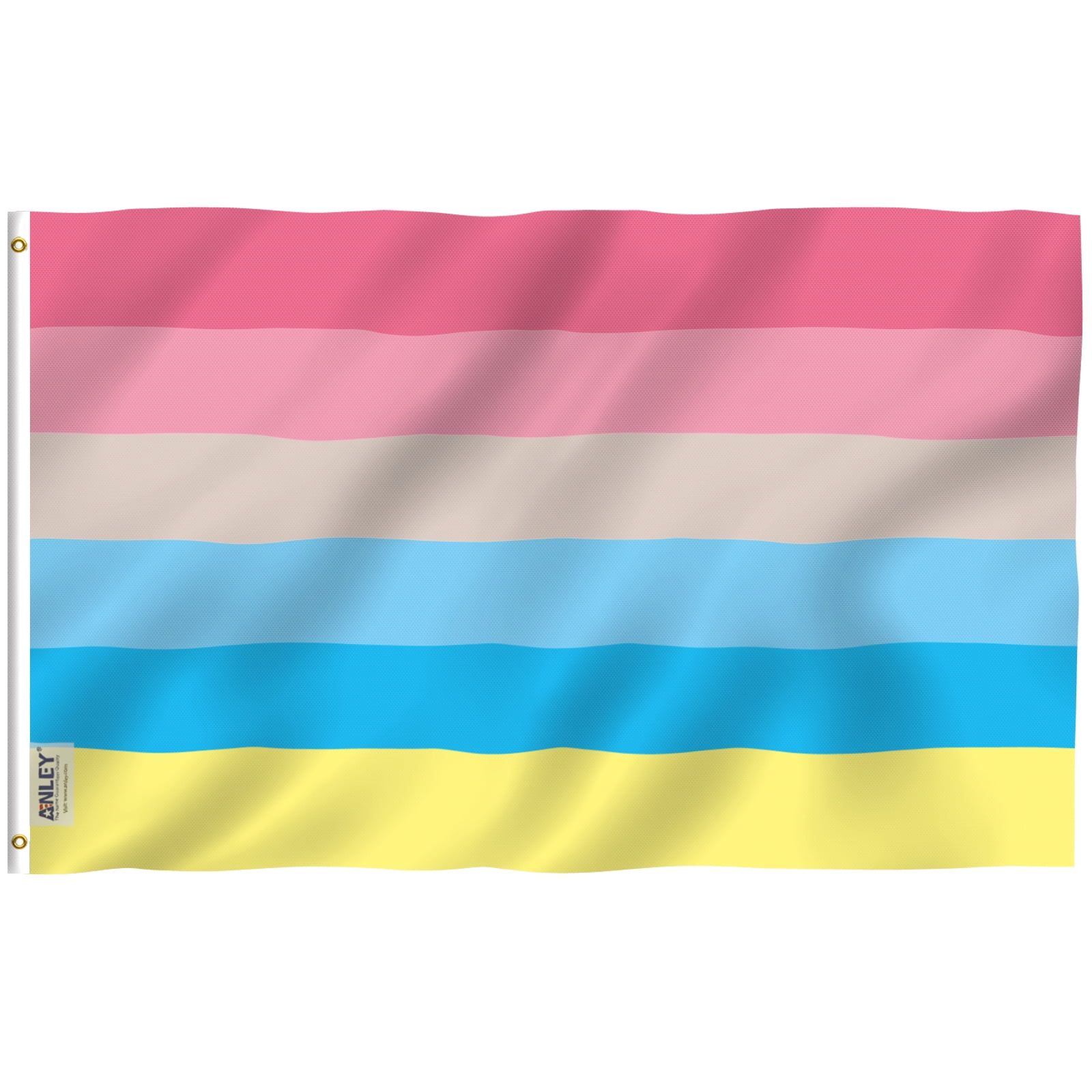 Genderflux Pride Flag with Brass Grommets, 60" x 36"