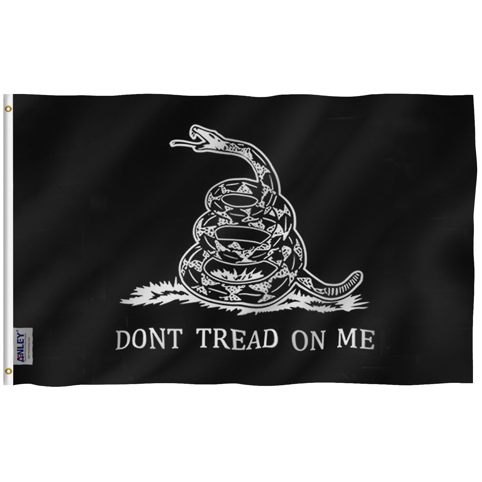 Black 3x5 Foot Don't Tread On Me Polyester Flag with Grommets