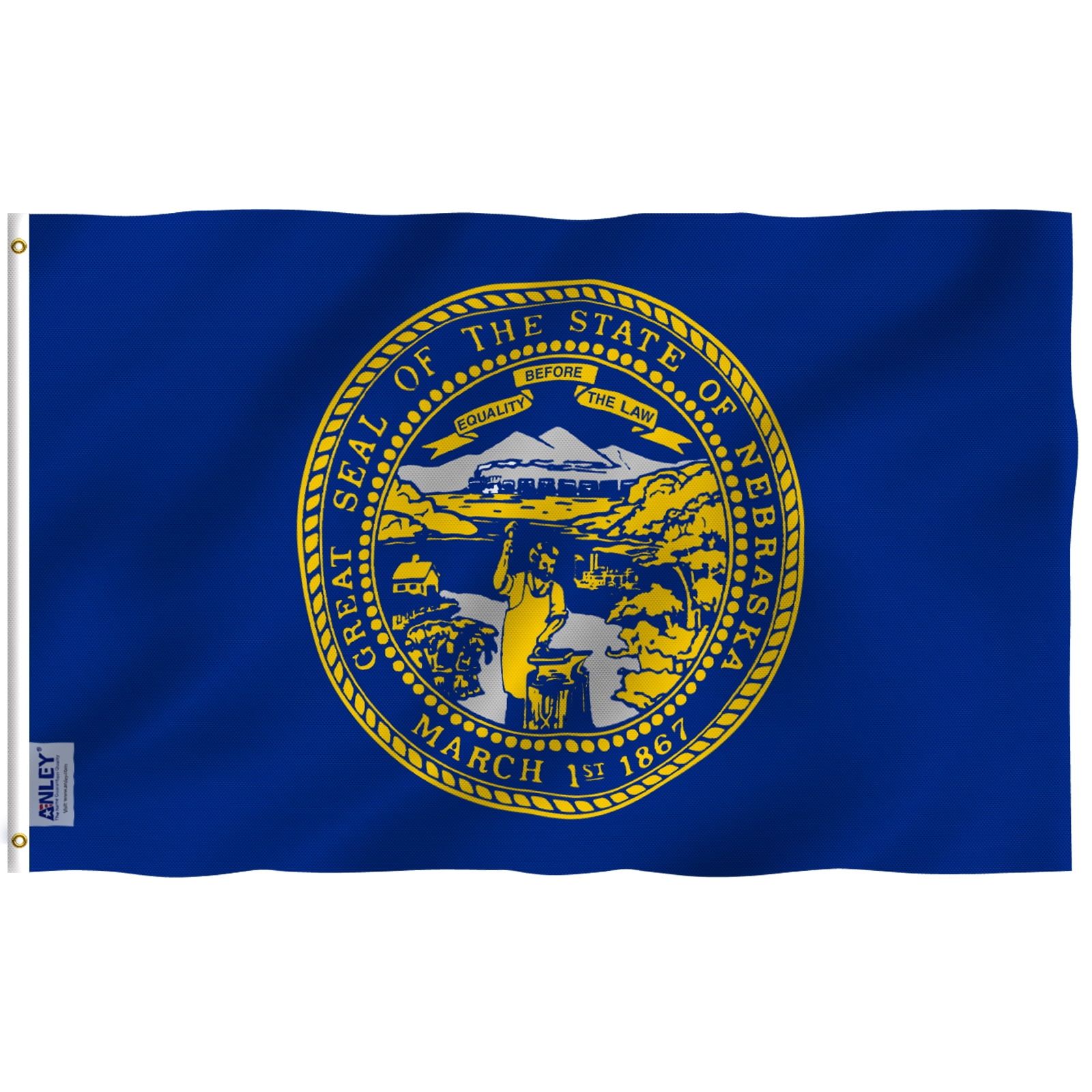 Nebraska State Flag 3x5 Foot Polyester with Brass Grommets