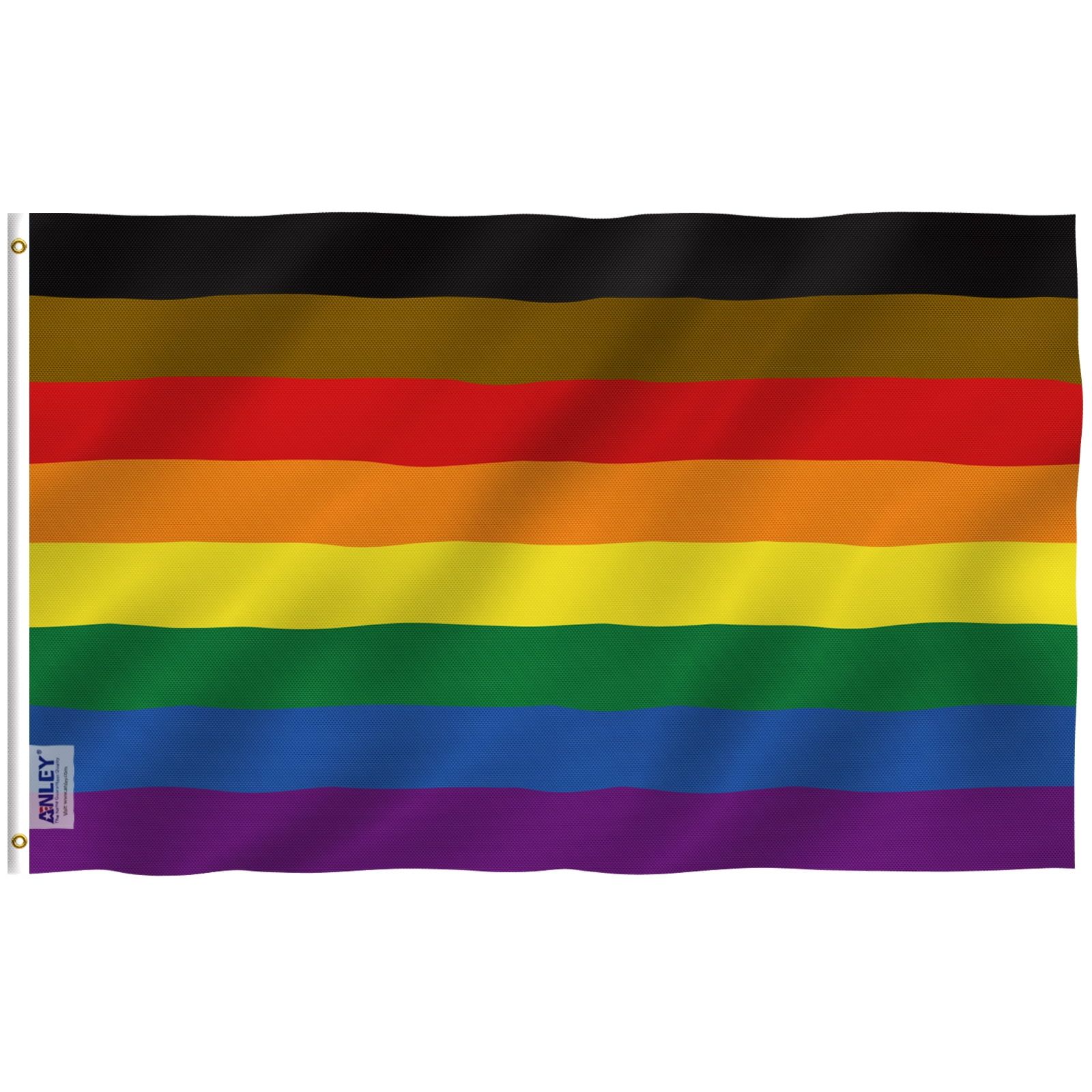 Philadelphia Rainbow Pride 3x5 Foot Polyester Flag with Brass Grommets