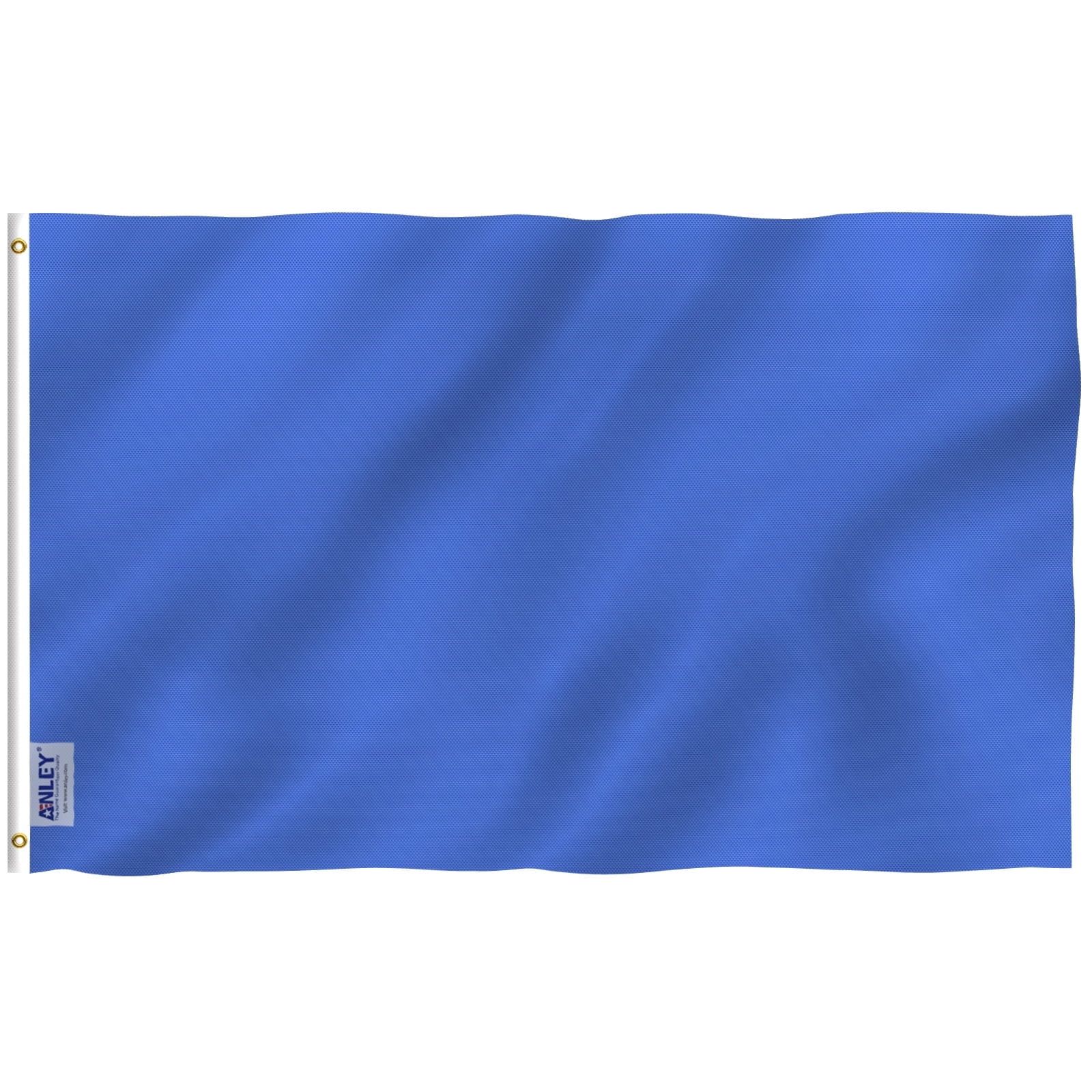 Solid Blue Polyester 3x5 Foot Grommeted Flag