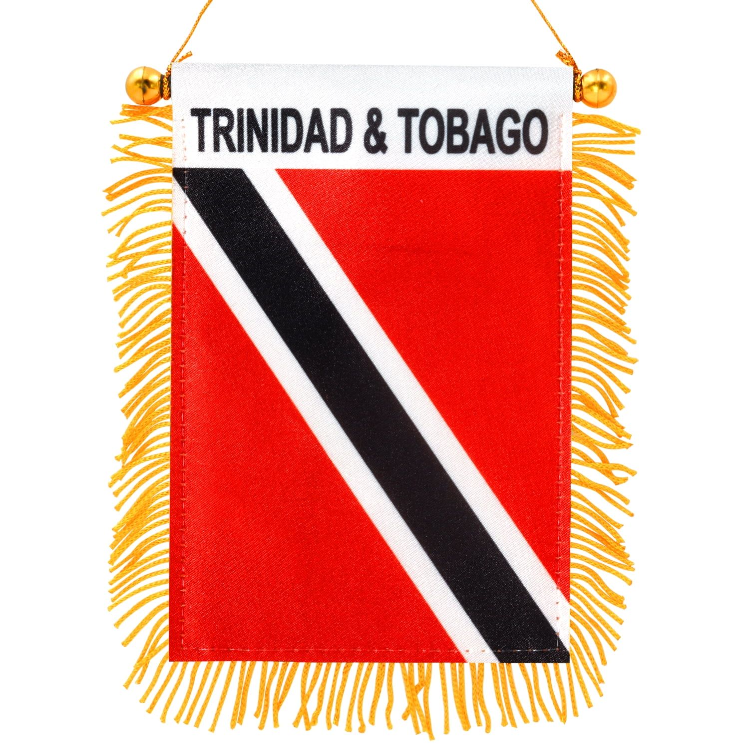 Trinidad and Tobago Rectangular Gold Fringed Hanging Flag