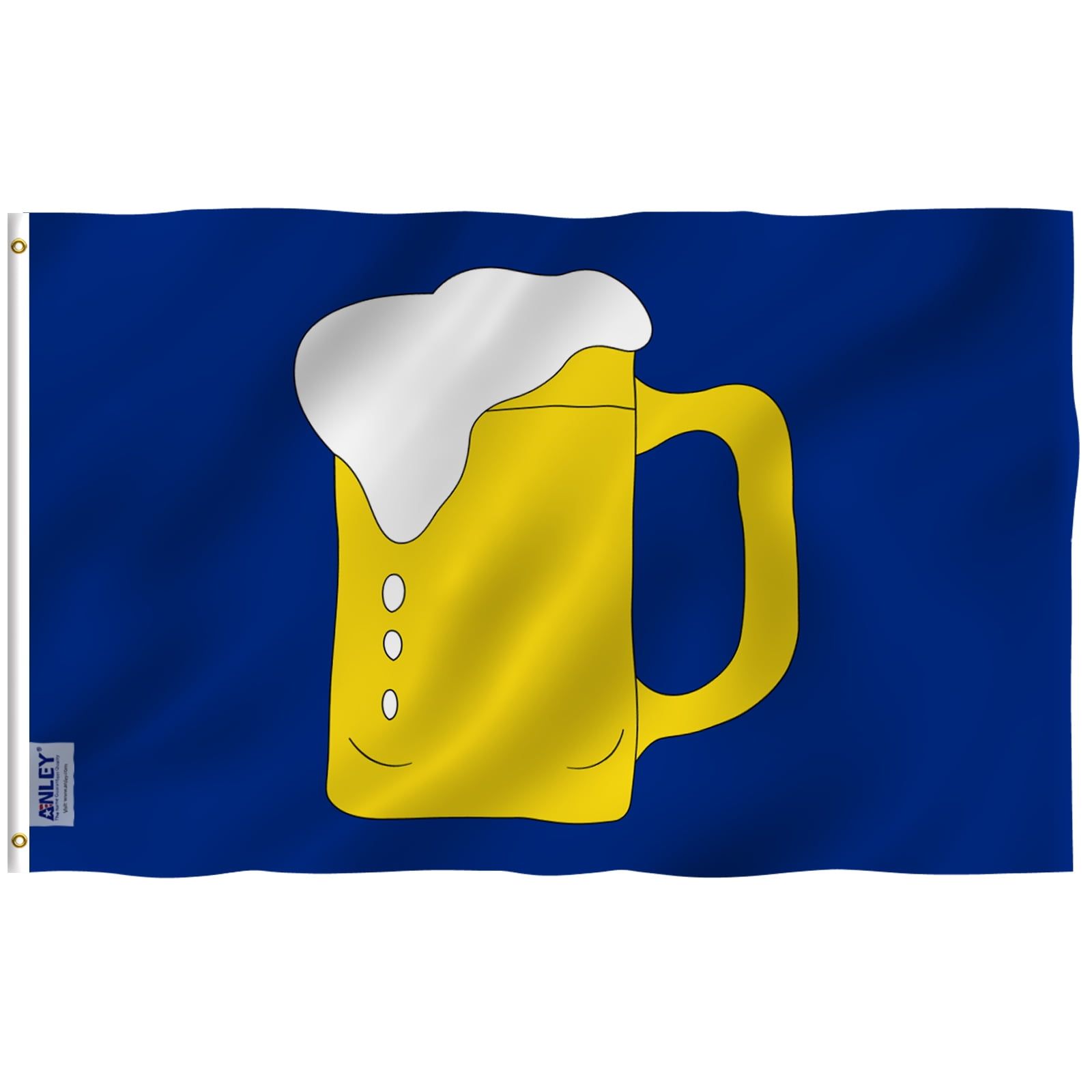 Beer Mug Design 3x5 Foot Polyester Flag with Brass Grommets