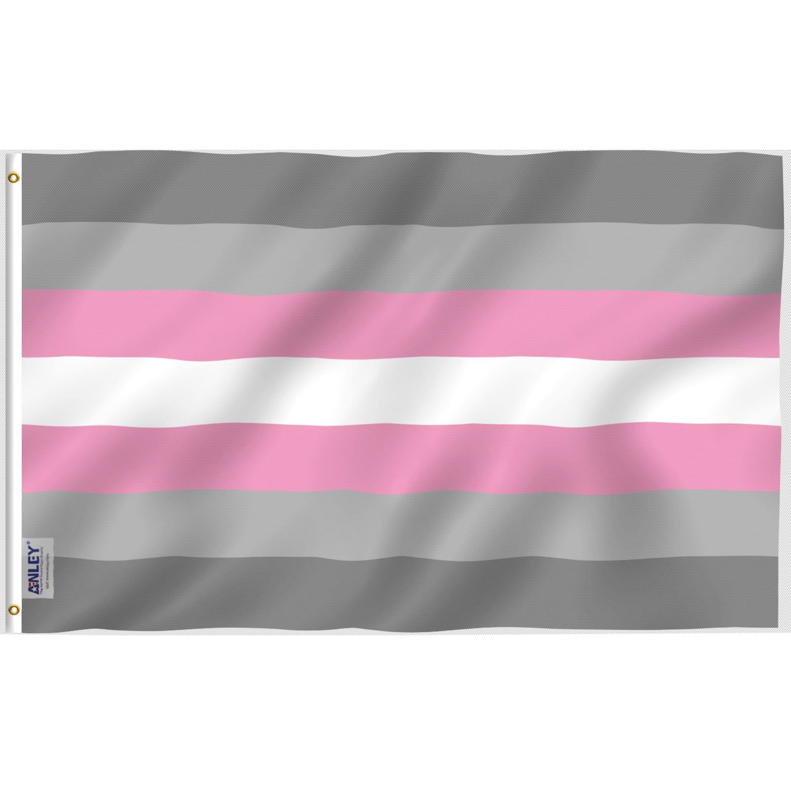 Lightweight Demigirl Pride Flag with Brass Grommets