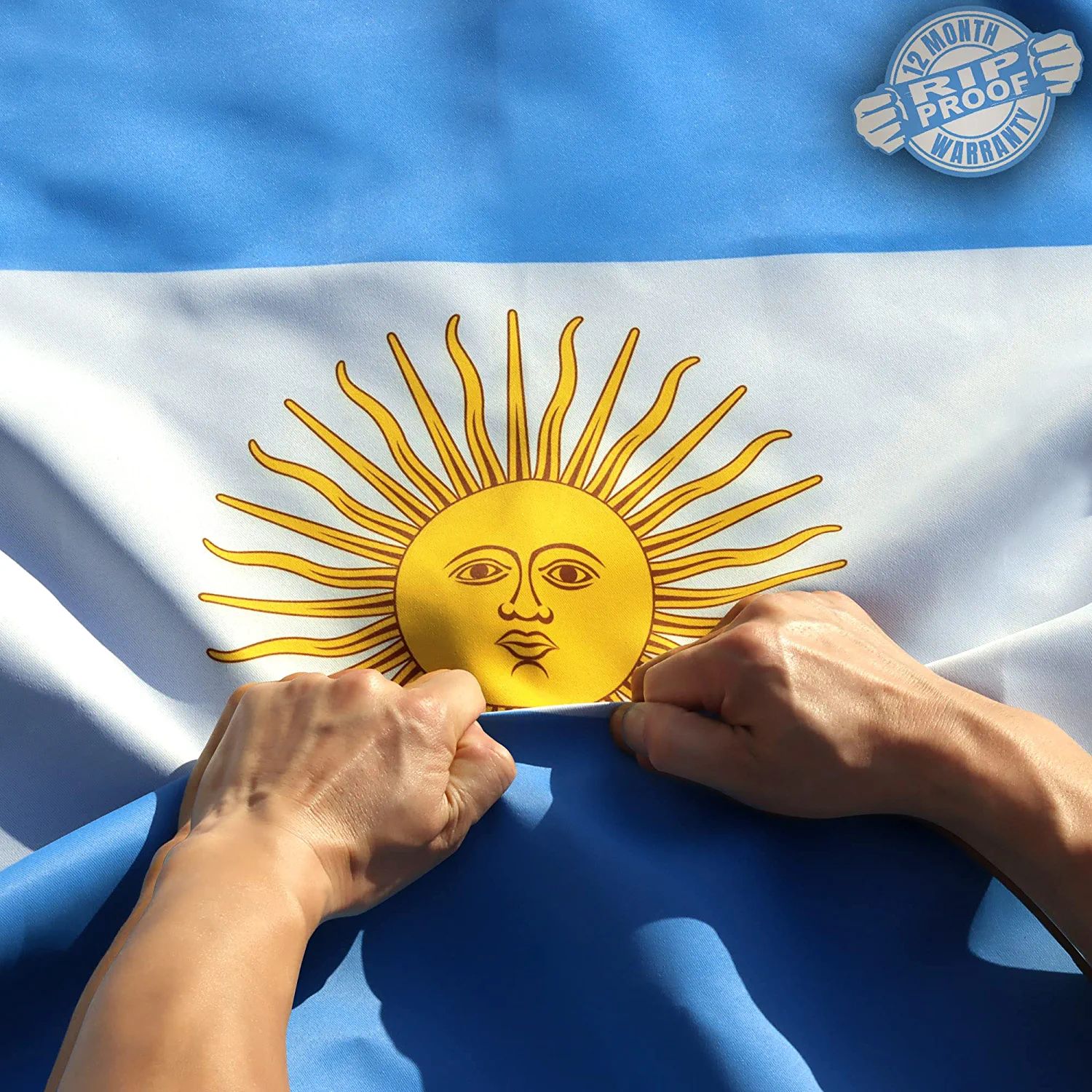 Rip-Proof Double Sided 3x5 Ft Argentina Flag with Grommets