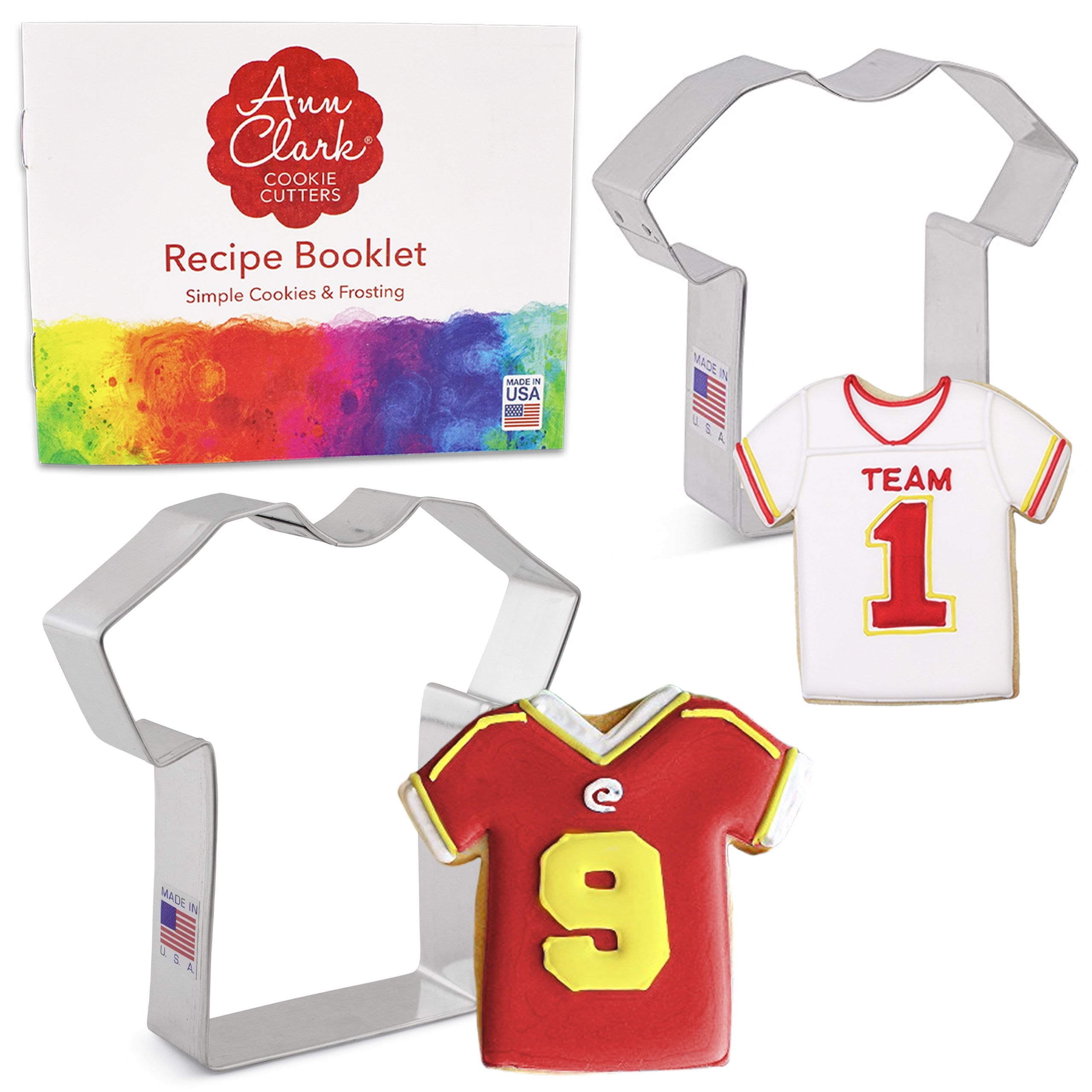 Ann Clark 2-Piece T-Shirt and Jersey Cookie Cutter Set