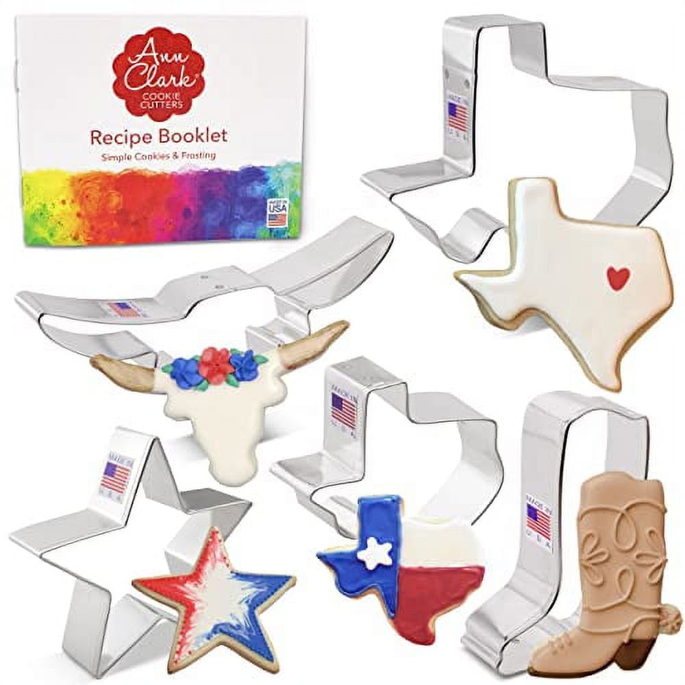 Texas-Themed Metal Cookie Cutter Set, 5-Piece