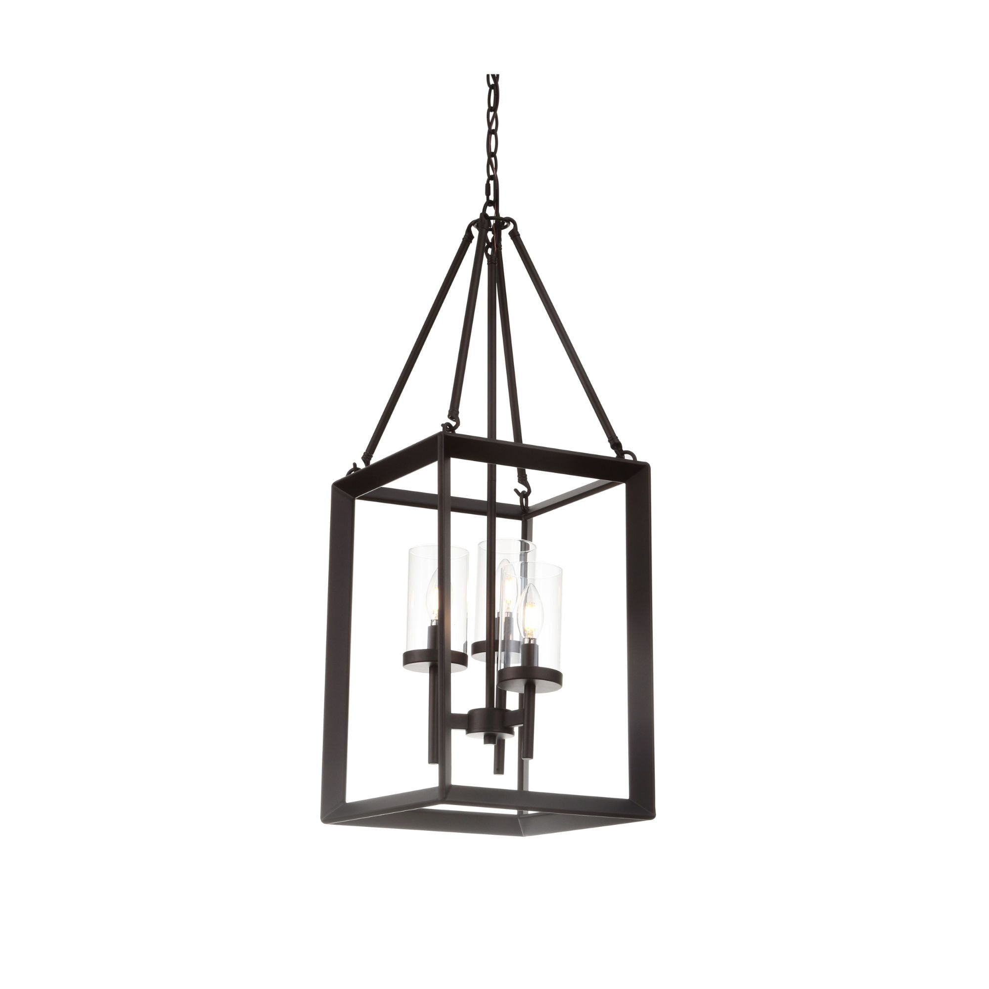 Geometric Bronze 12" LED Glass Pendant Light