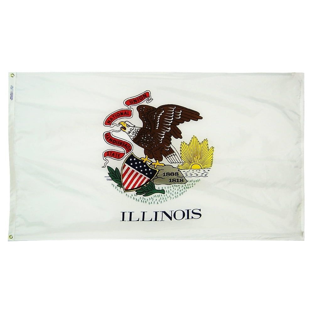 Illinois State Flag 3x5 ft Nylon with State Seal