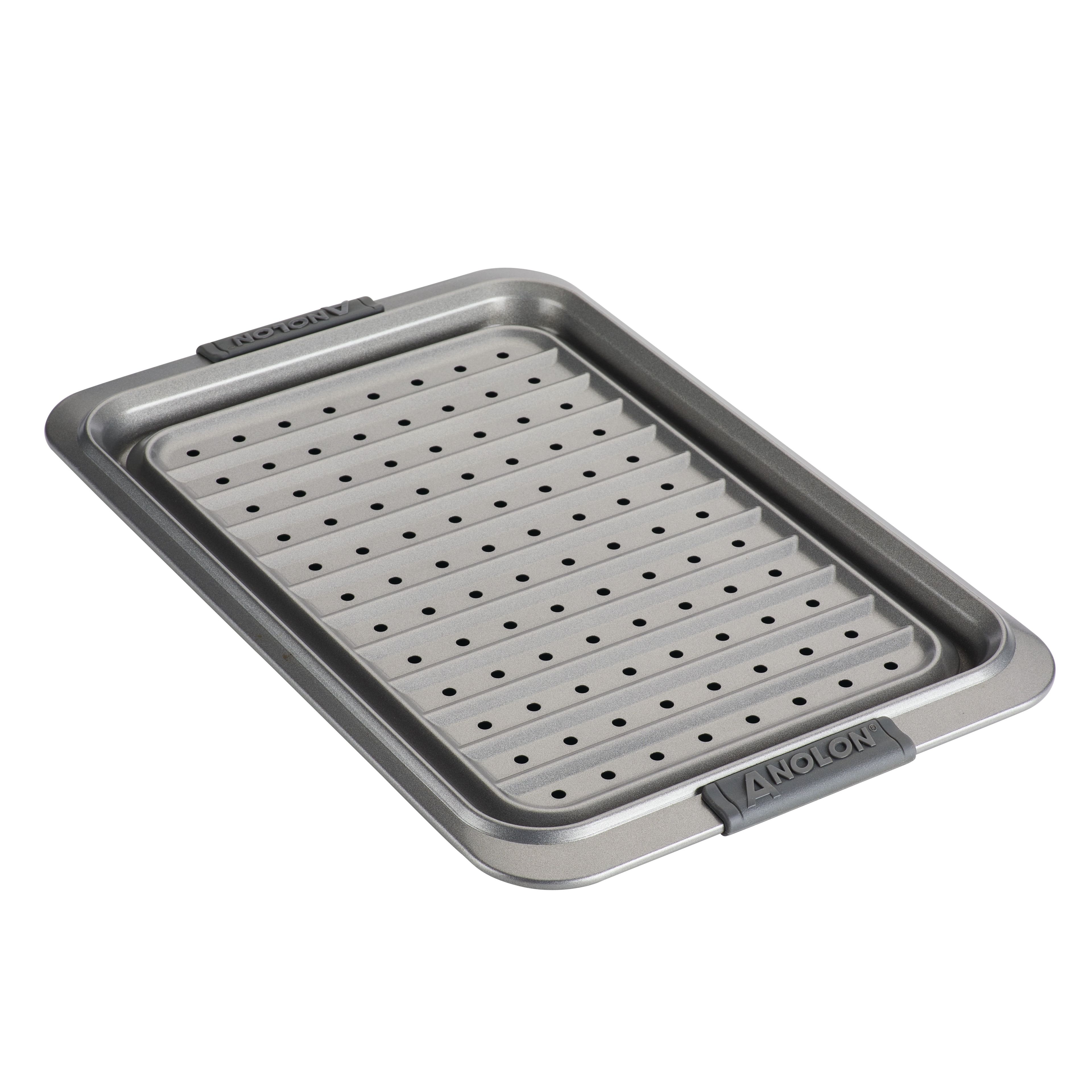 Graphite Nonstick Steel Crisper Pan Set, 10" x 15"