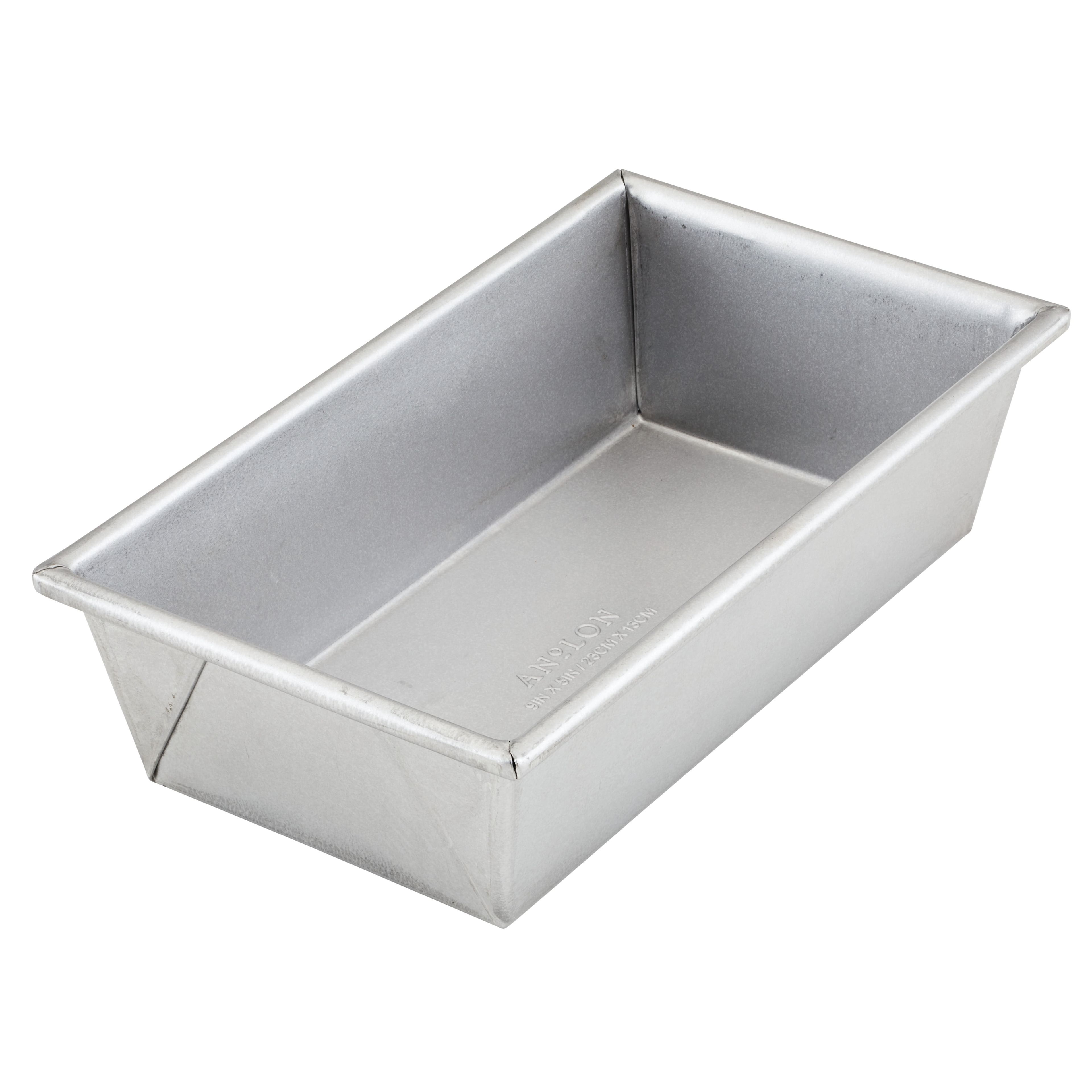 Silver Aluminized Steel Rectangle Loaf Pan, 9.5 x 5.5 Inch