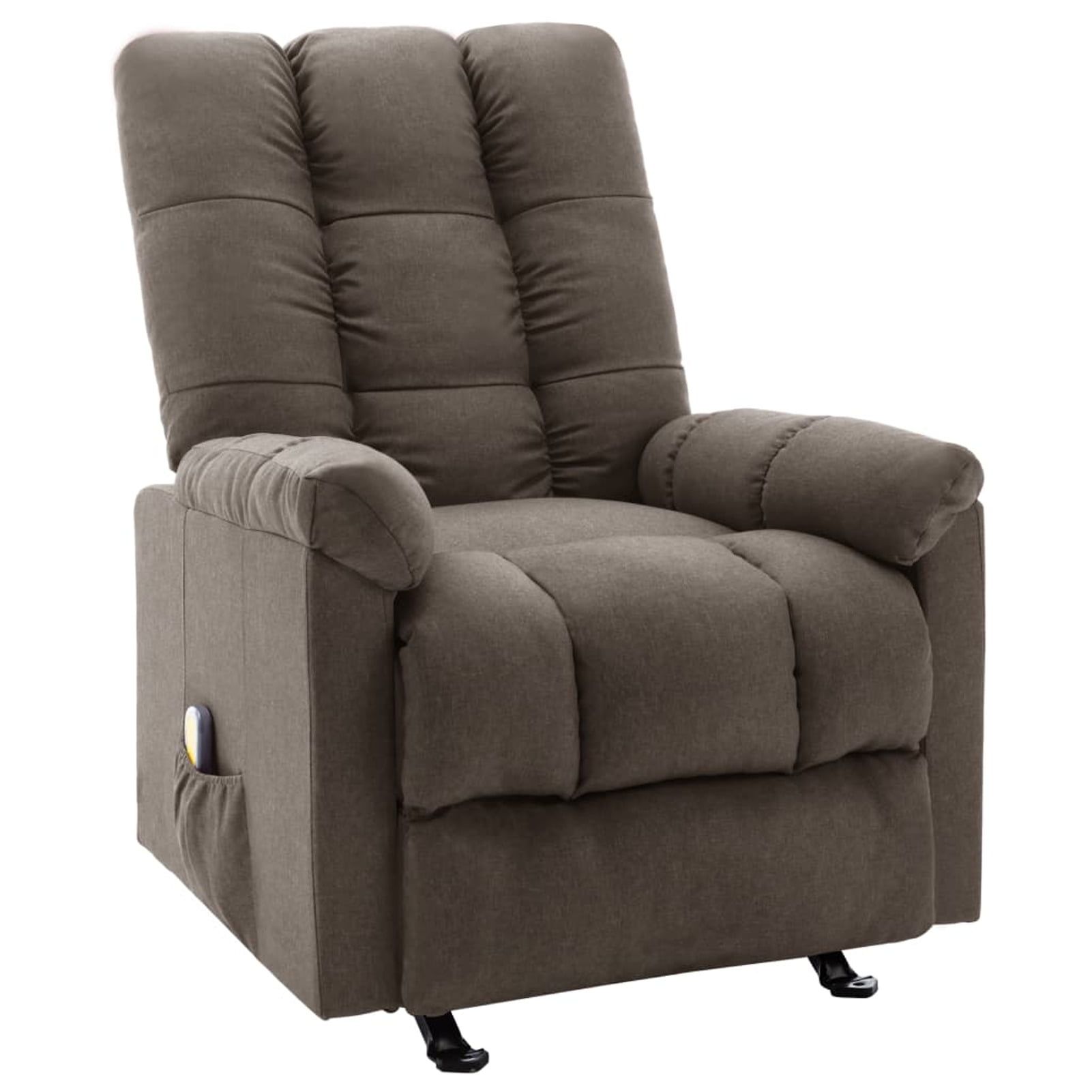 Dark Brown Swivel Recliner with Manufactured Wood Frame