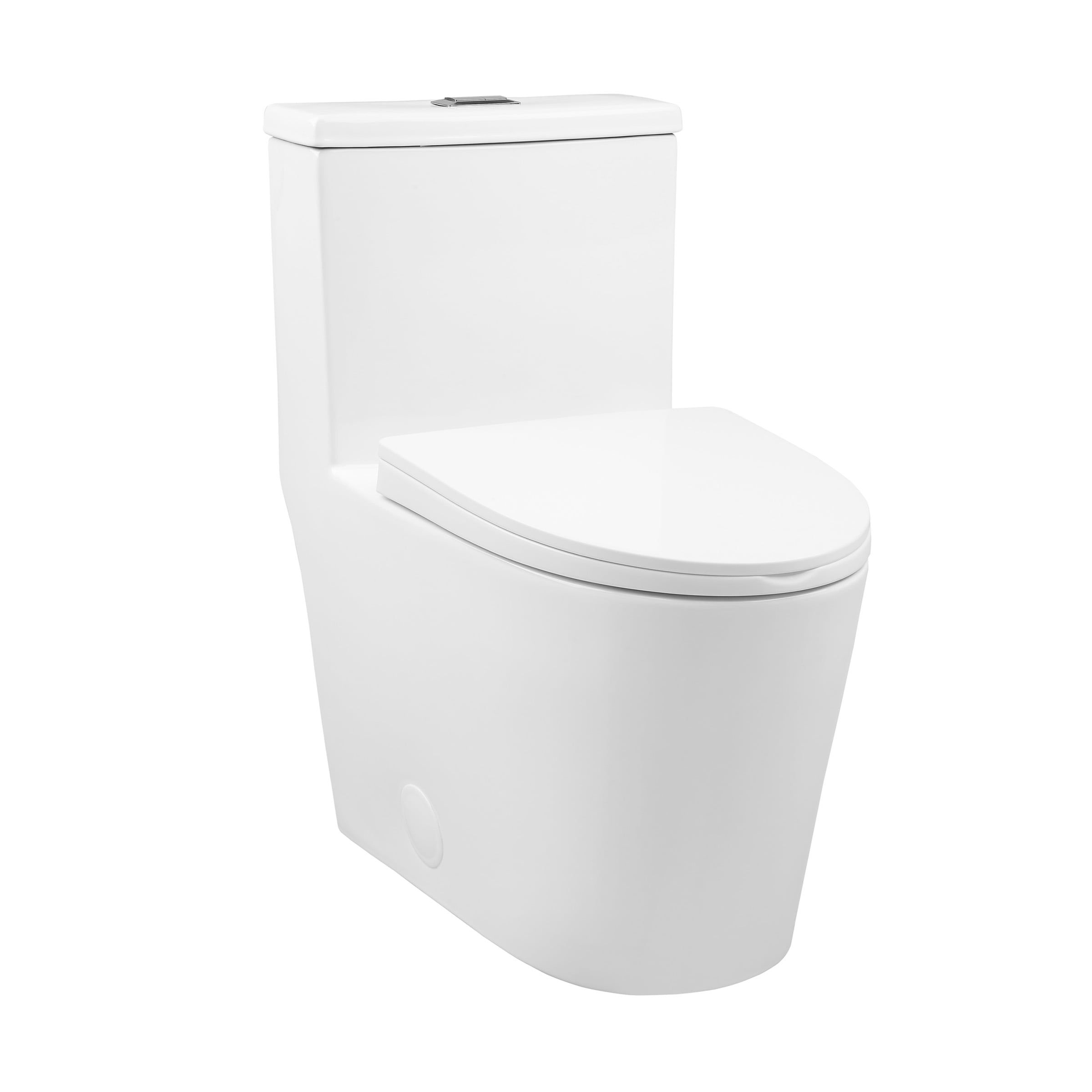 Antibes White Elongated Dual Flush One-Piece Toilet