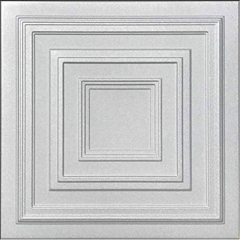 Antyx White Foam Decorative Glue-Up Ceiling Tiles 40-Pack