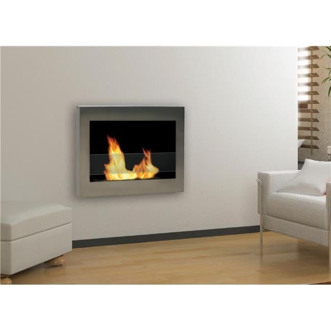 SoHo Stainless Steel Wall Mounted Bio-Ethanol Fireplace