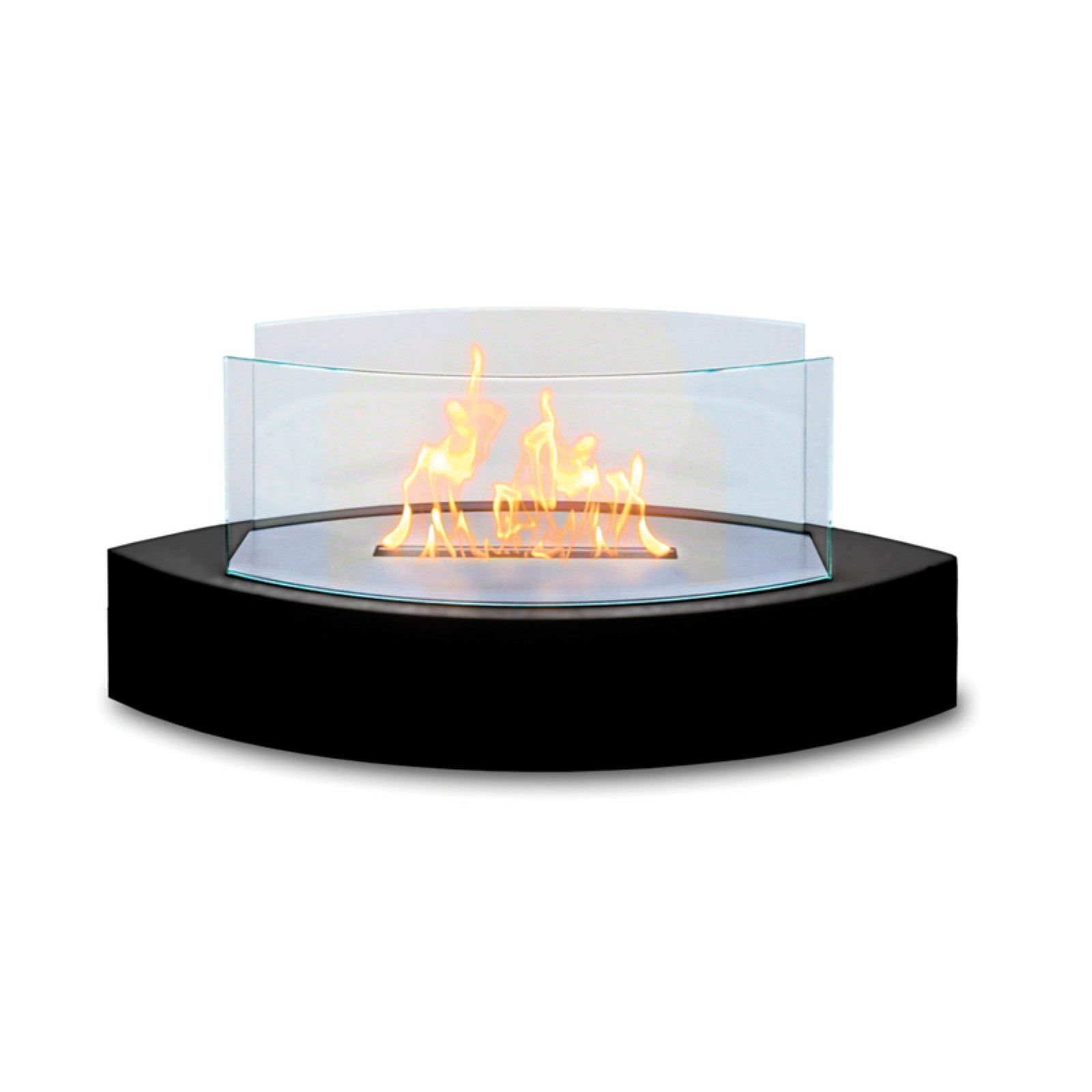 Black Gel Free-Standing Tabletop Fireplace, 20" x 8"