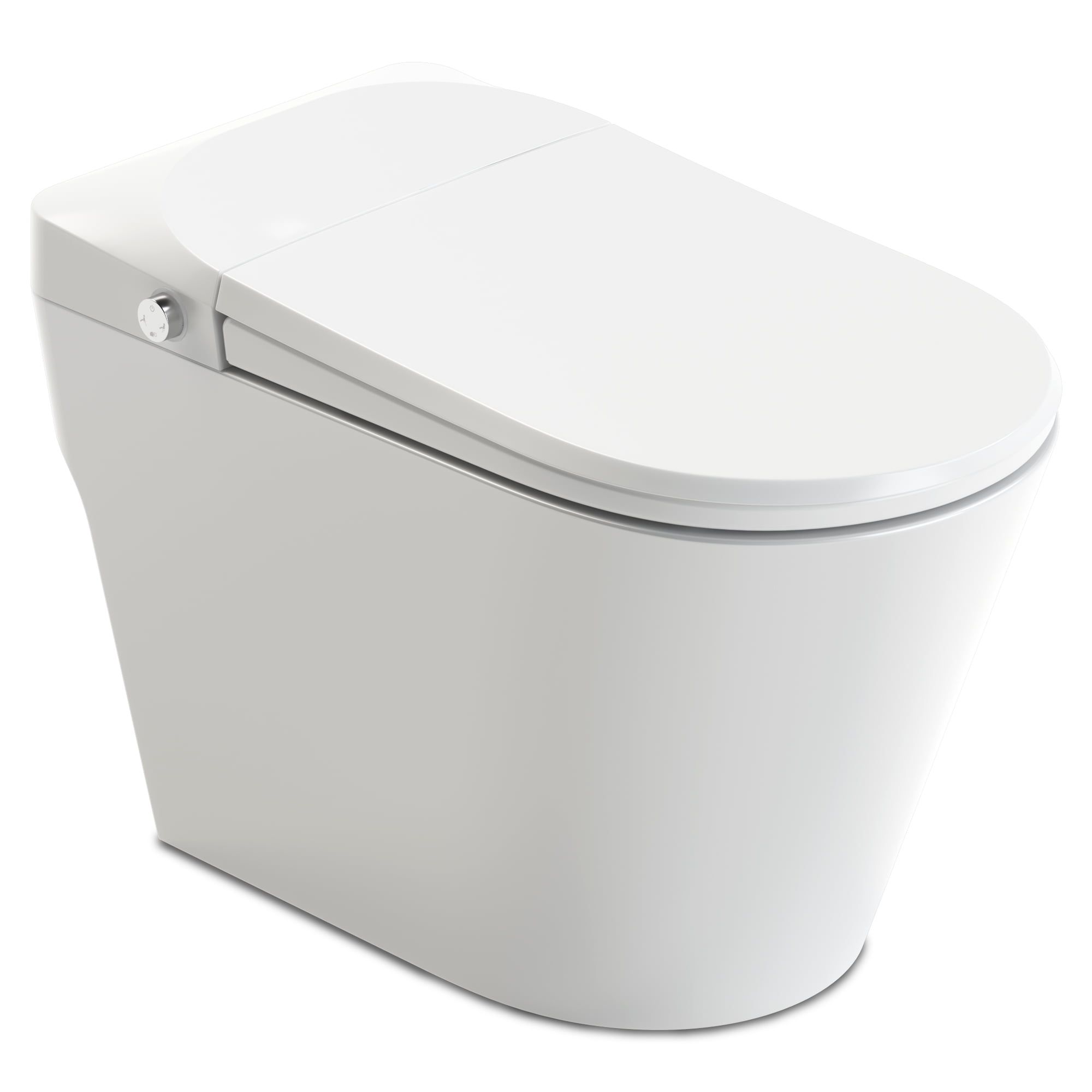 White Elongated High Efficiency Smart Toilet Bidet