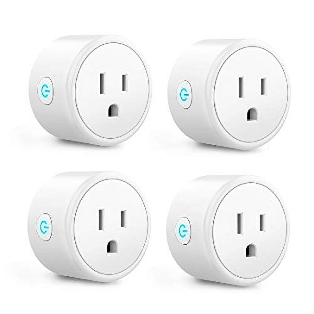 Aoycocr Mini White Bluetooth WiFi Smart Plug 4-Pack