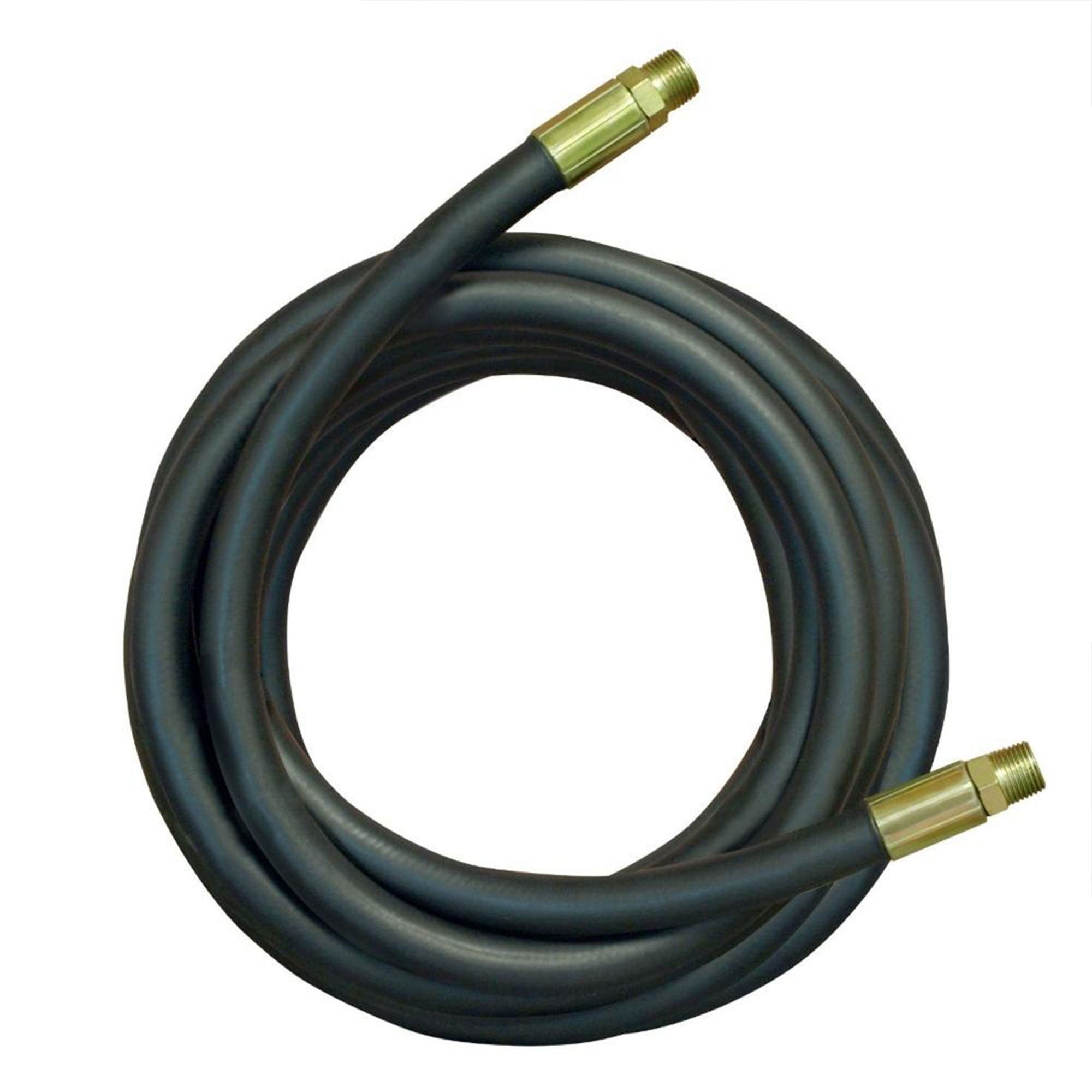 Apache 12-Foot Black 2-Wire Hydraulic Hose with Brass Fittings