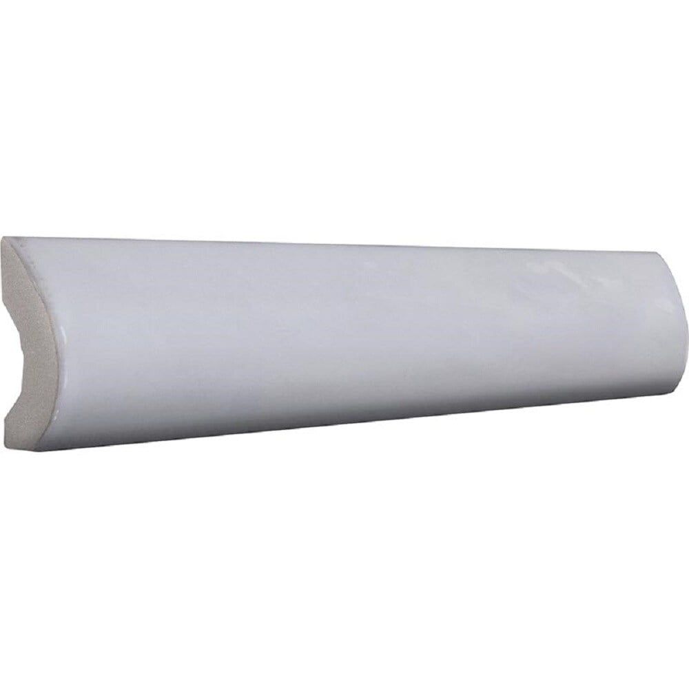 Apollo White Glossy Ceramic Pencil Bullnose Tile Trim 8x1 Inch