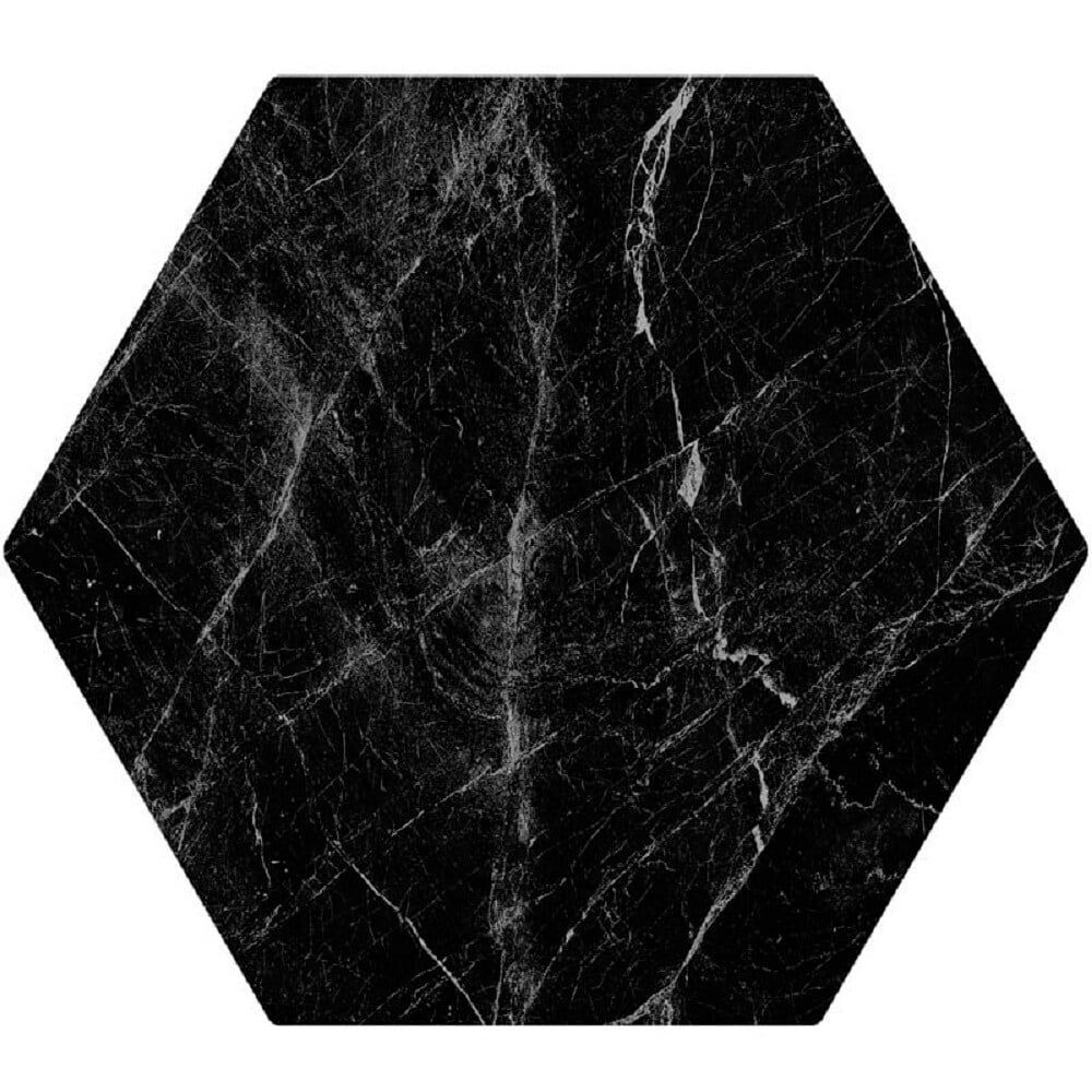 Nero Black Matte Hexagonal Porcelain Wall and Floor Tile