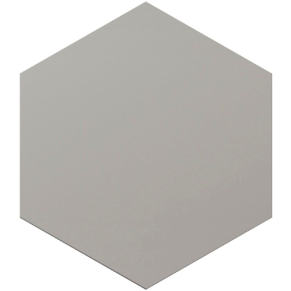 Apollo 9.25" Hexagonal Matte Gray Porcelain Tile