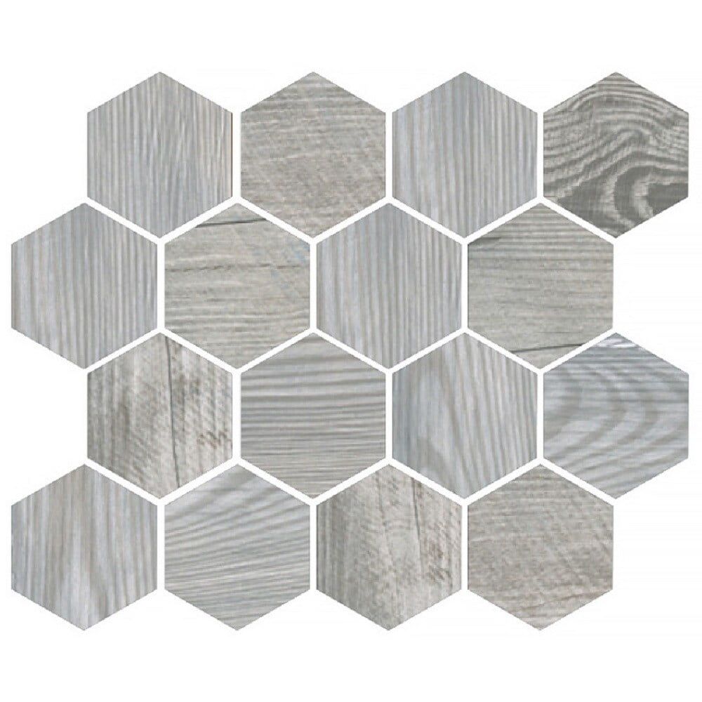 Hexagon Matte Gray Ceramic Mosaic Tile for Wall and Floor