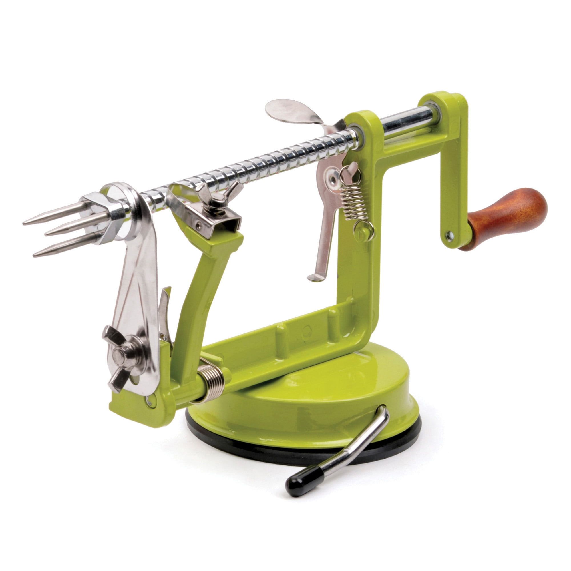 Green Stainless Steel Apple Peeler Corer Slicer with Suction Base