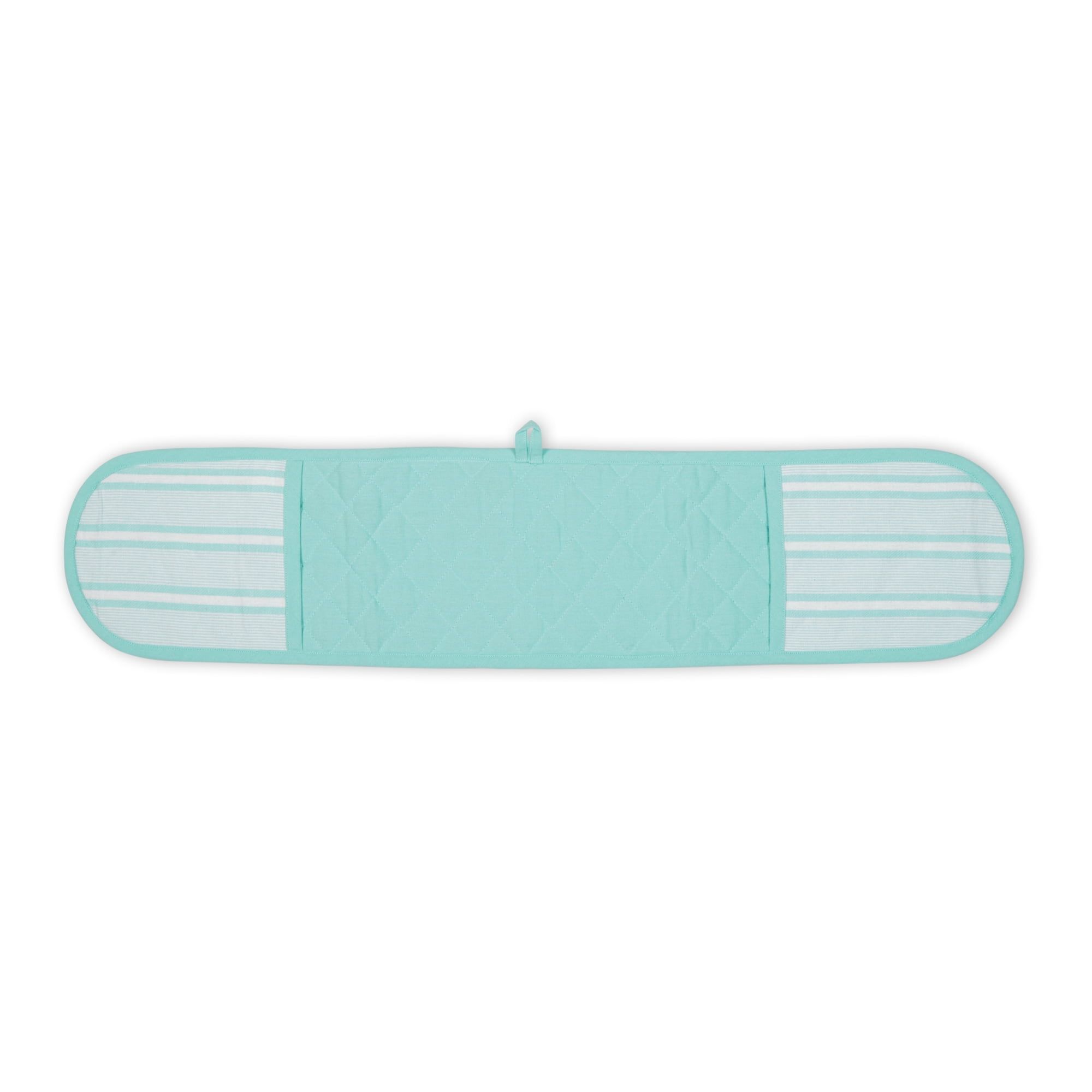 Aqua Cotton Extra Long Double Oven Mitt