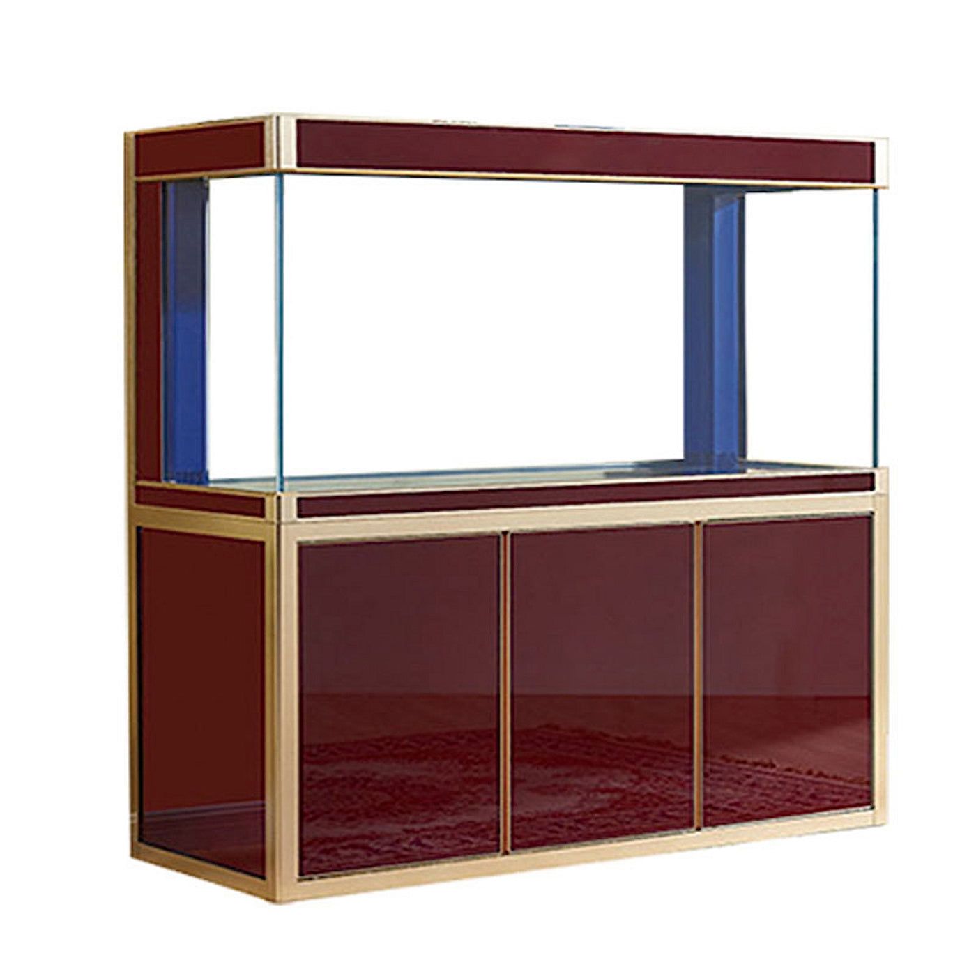 Aqua Dream 175 Gallon Red and Gold Glass Aquarium with Stand