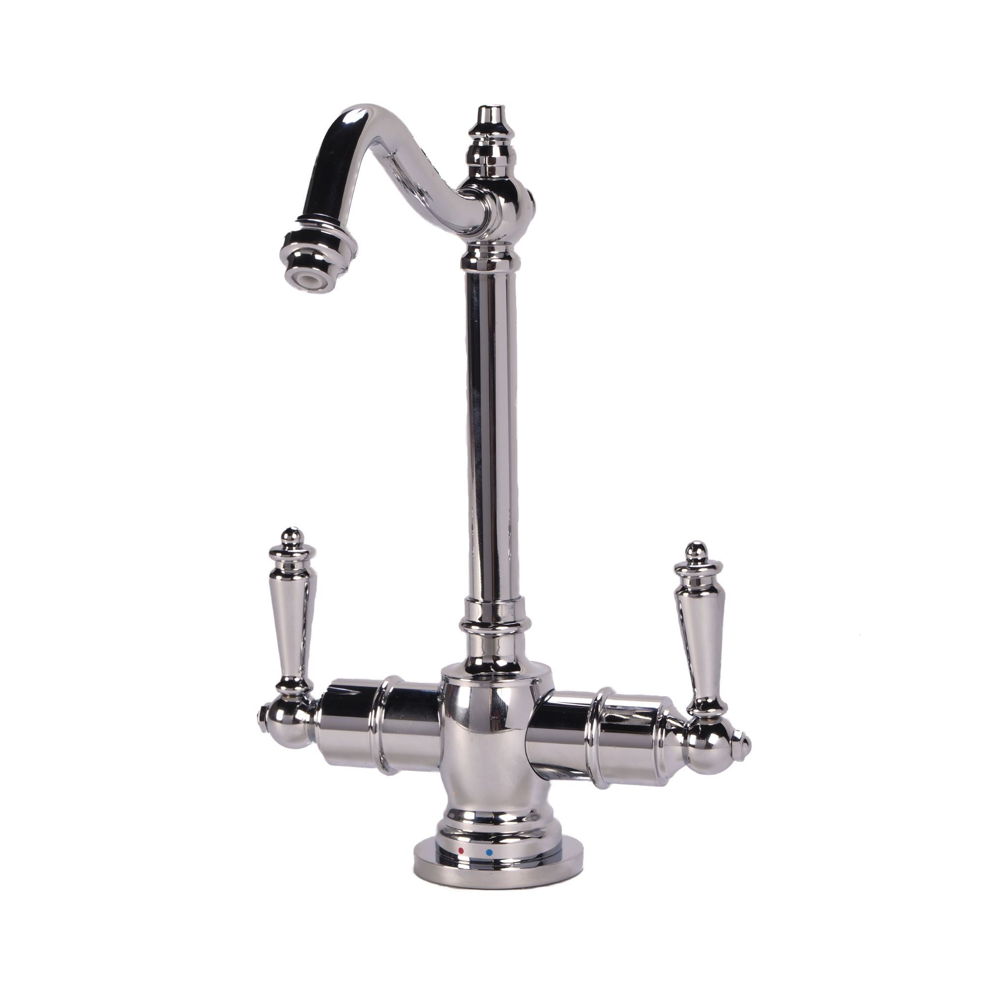 Chrome Traditional Hook Spout Hot and Cold Water Filtration Faucet