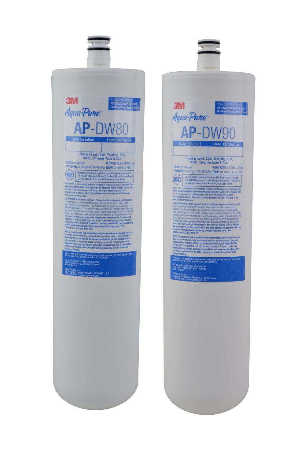 3M Aqua-Pure 11.75" Polypropylene Under Sink Water Filter Cartridges