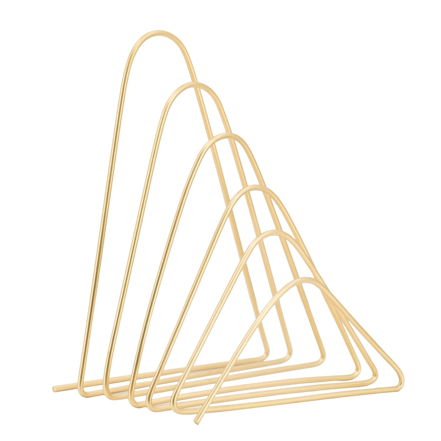 Gold Finish Metal Arch Magazine Rack