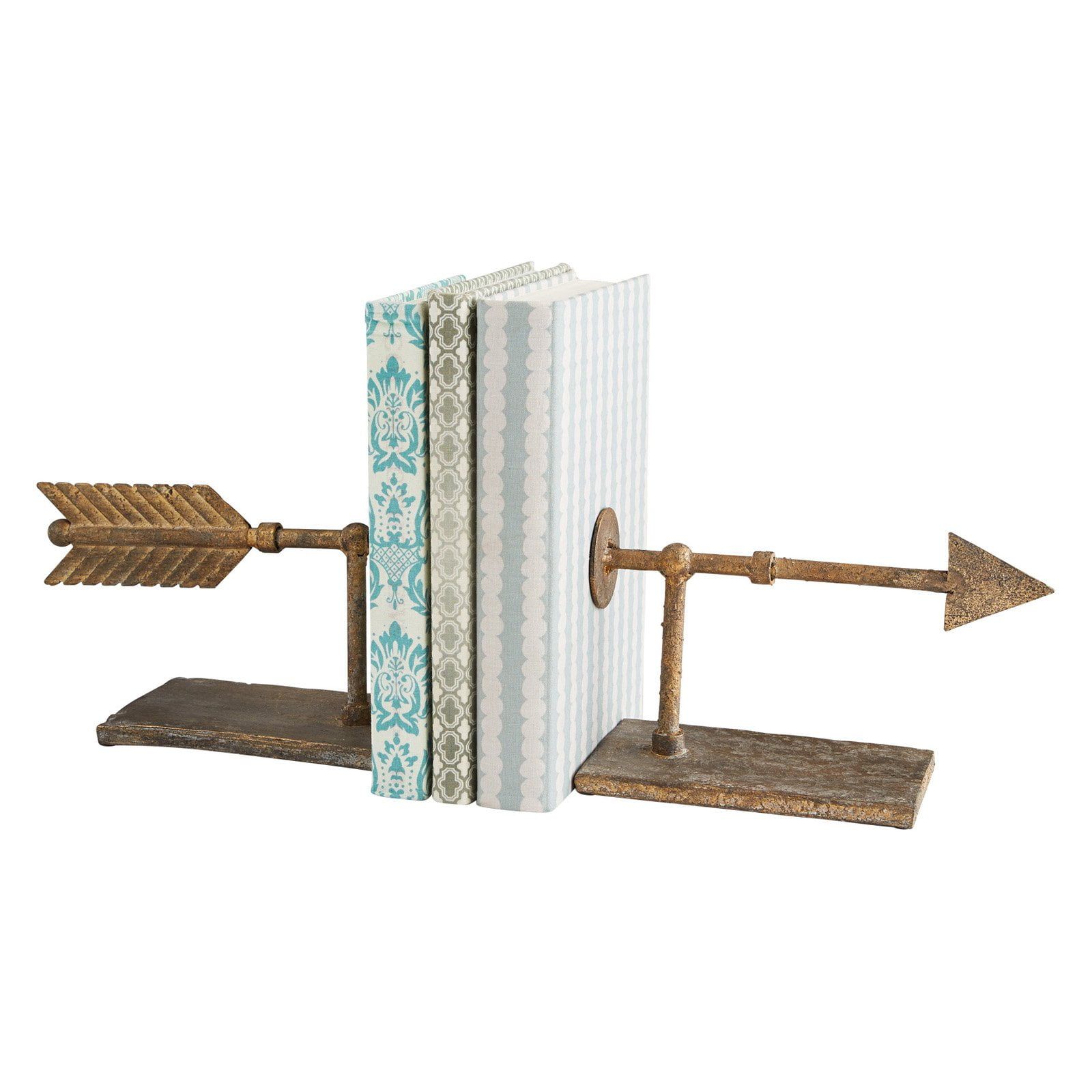 Rustic Iron Arrow Design Bookends