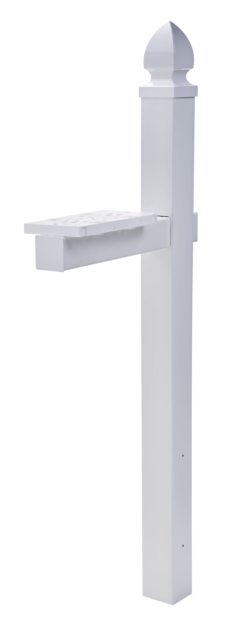 Whitley White Polycarbonate Traditional Mailbox Post