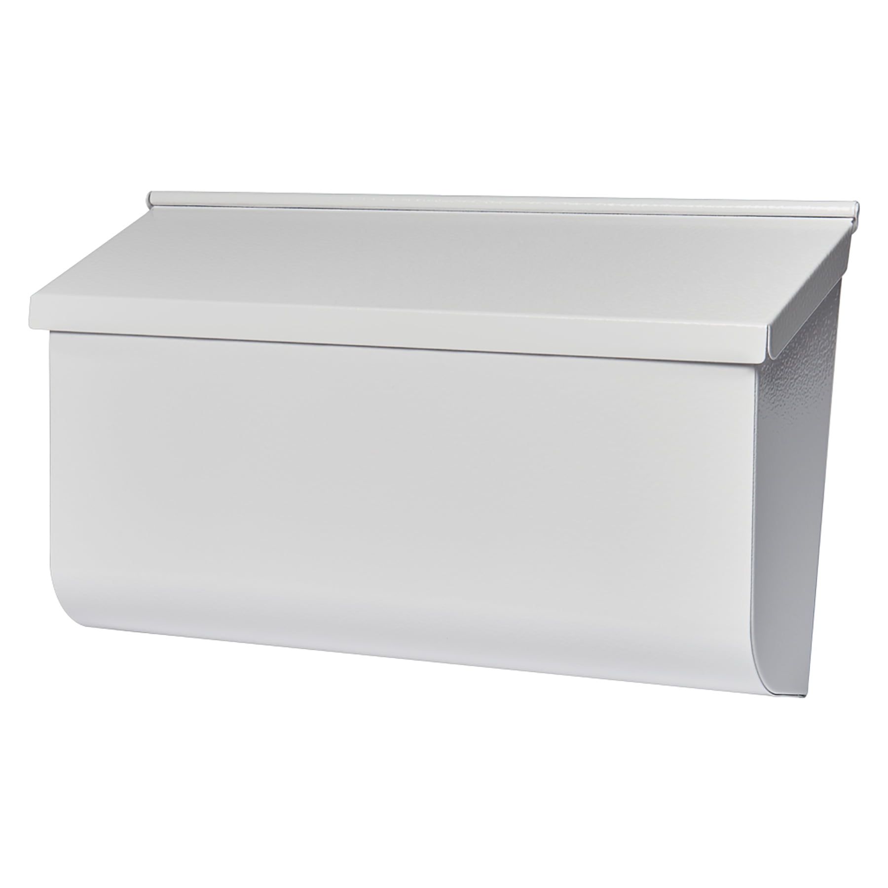 White Powder-Coated Steel Medium Wall-Mount Mailbox