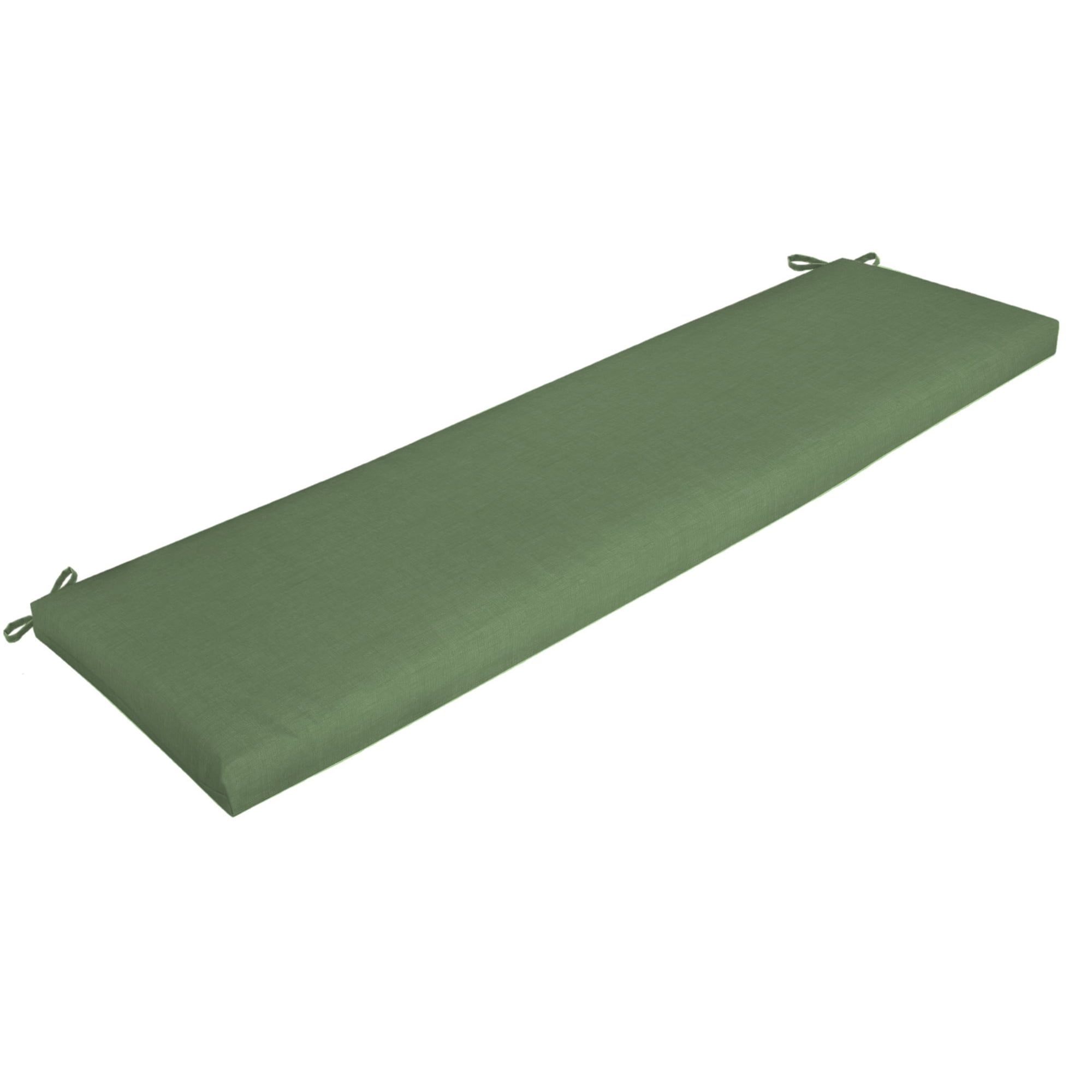 Moss Green Outdoor Polyester Bench Cushion 46"