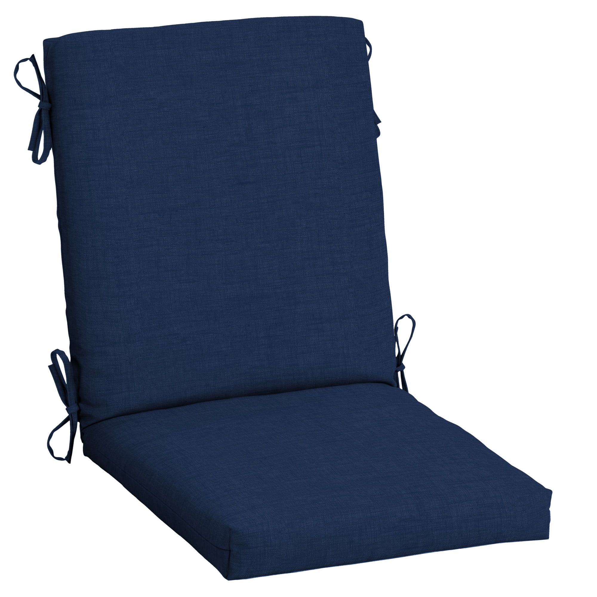 Sapphire Blue High Back Outdoor Dining Chair Cushion