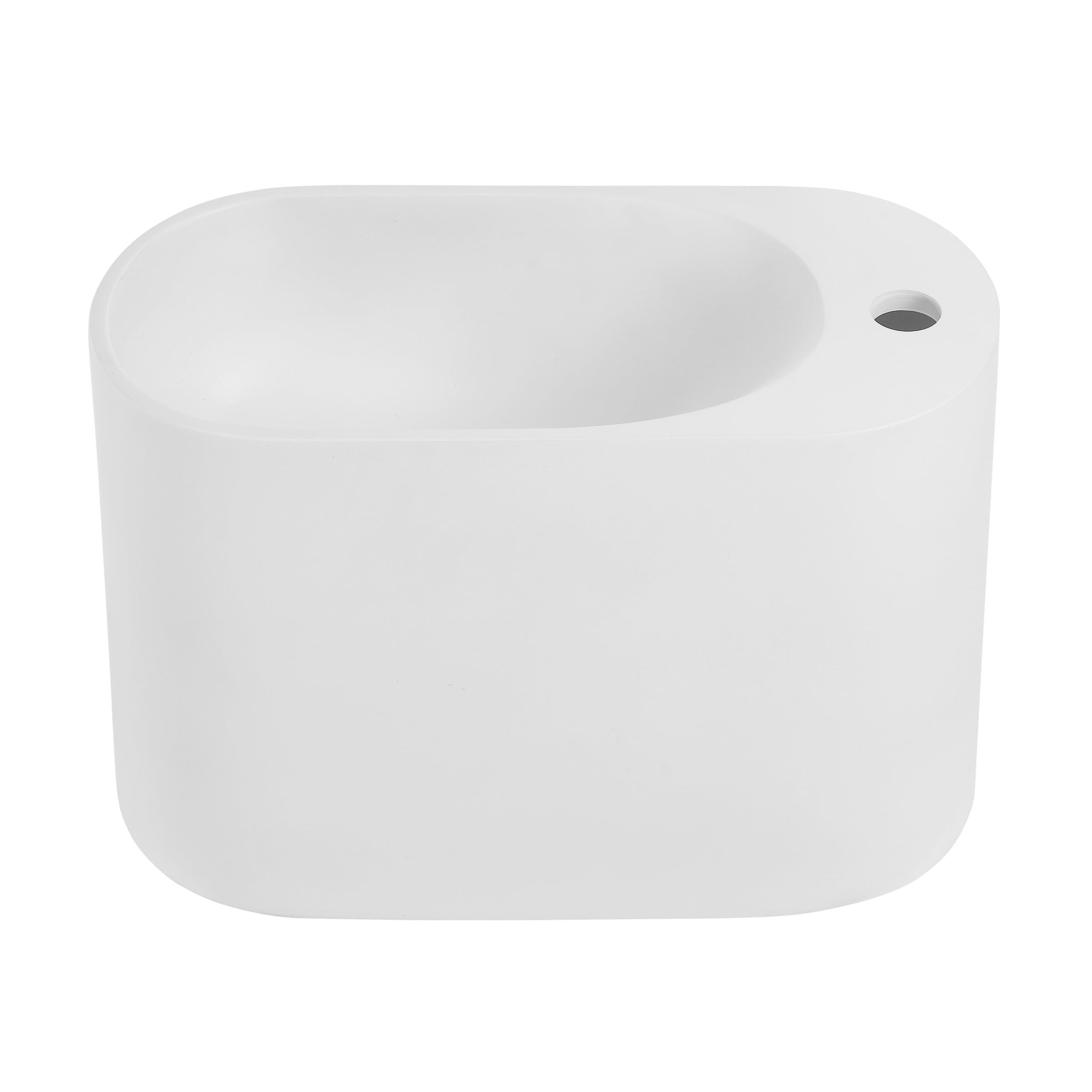 Arezzo 17.8" White Stone Wall-Mount Bathroom Sink