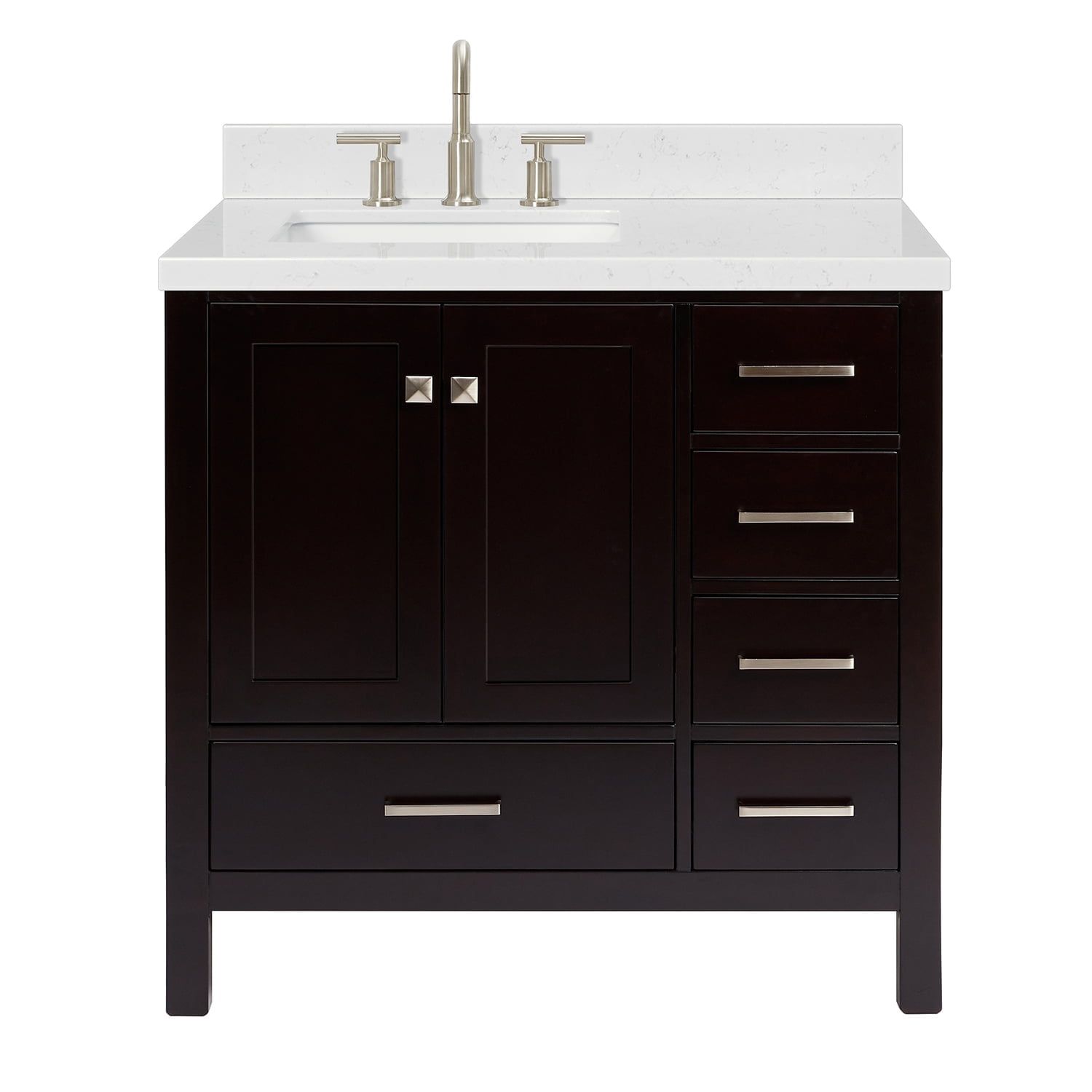 Cambridge 36" Espresso Single Basin Vanity with Shaker Doors